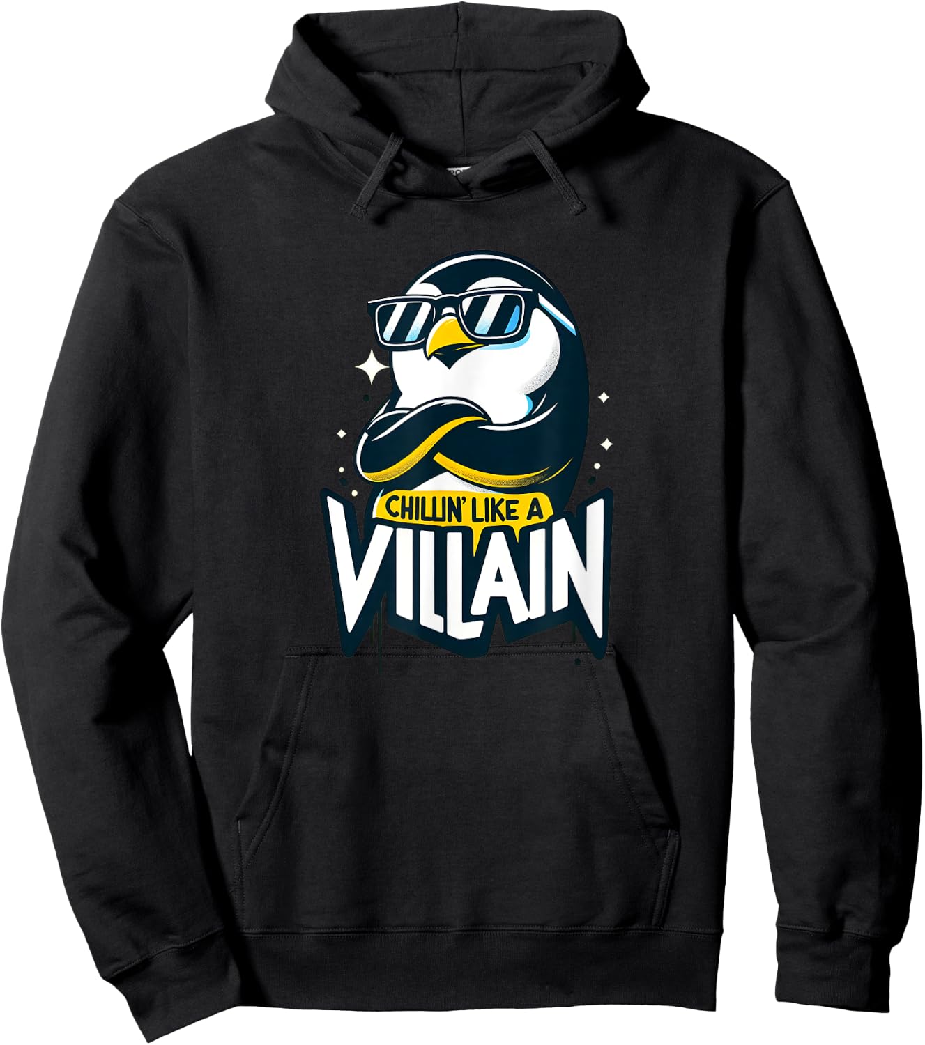 Chillin Like A Villain - Cute Penguin , Women, Kids Hoodie - Hoodie | Black