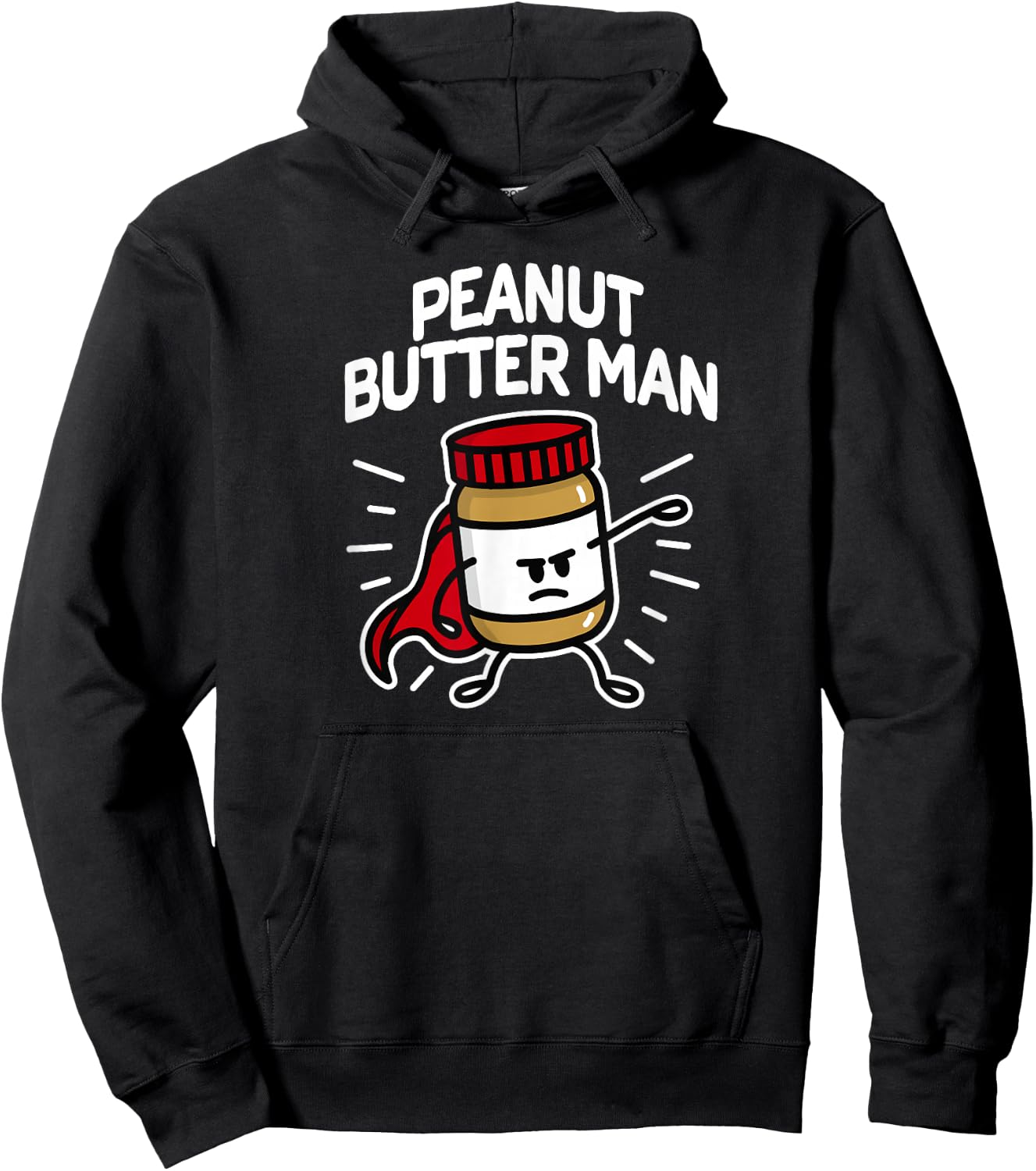 Peanut Butter Man Peanut Butter Peanut Cream Superhero Hoodie - Hoodie | Black