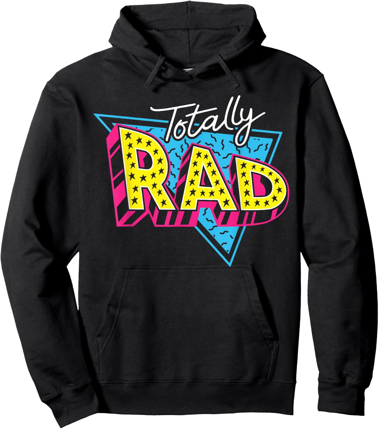 Totally Rad 80s 1980s Retro Vintage Eighties Costume Party Hoodie - Hoodie | Black