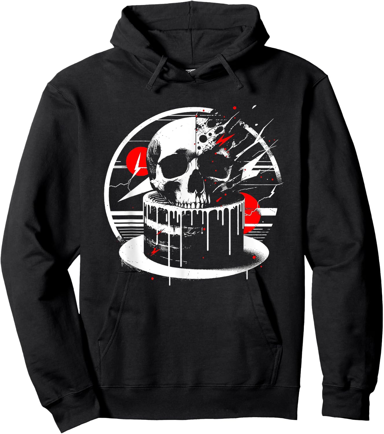 Skull Cake - Creepy Skeleton Monster Halloween Lover Hoodie - Hoodie | Black