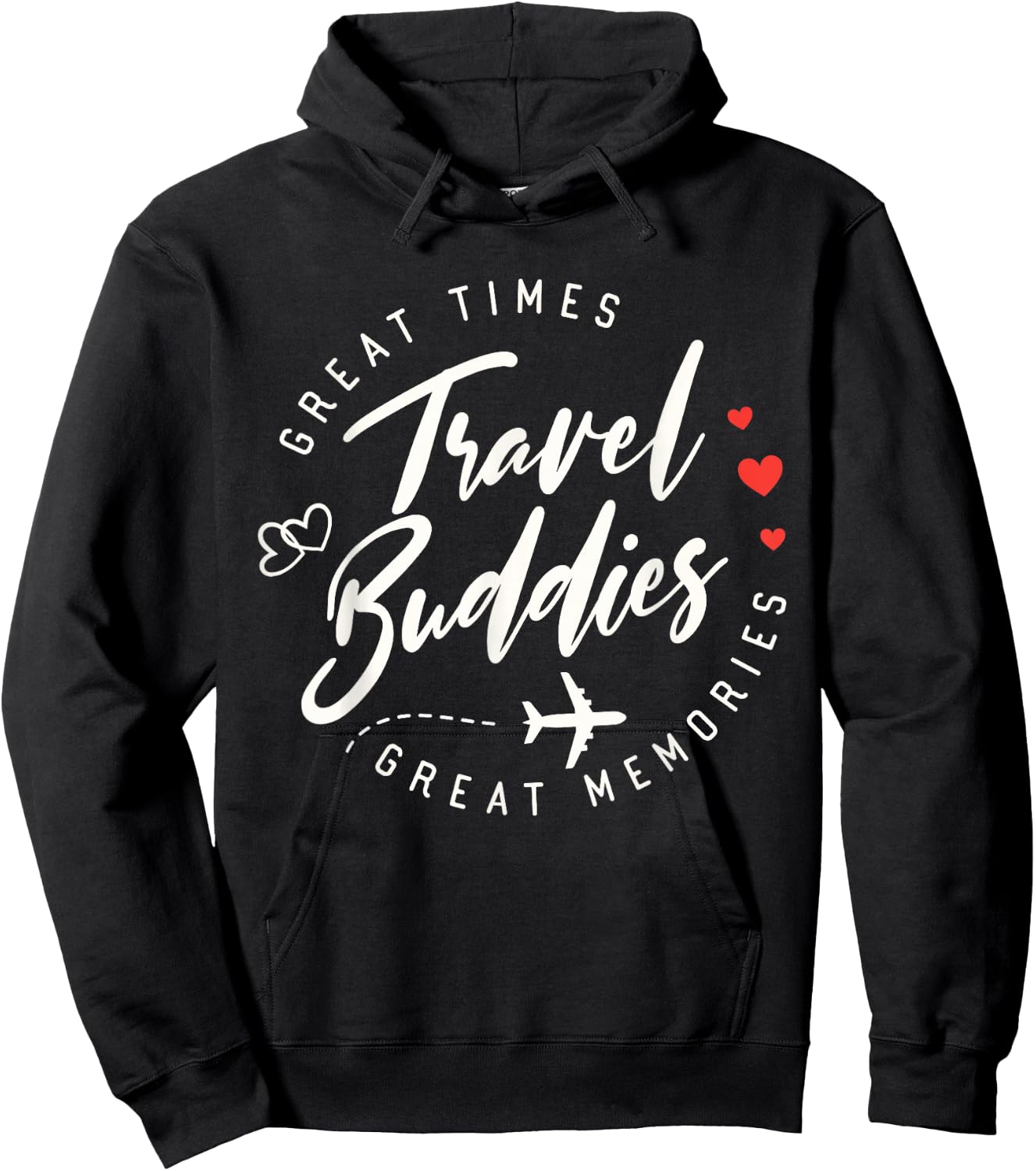 Travel Buddies Besties trip 2025 Girls Trip Summer Vacation Hoodie - Hoodie | Black