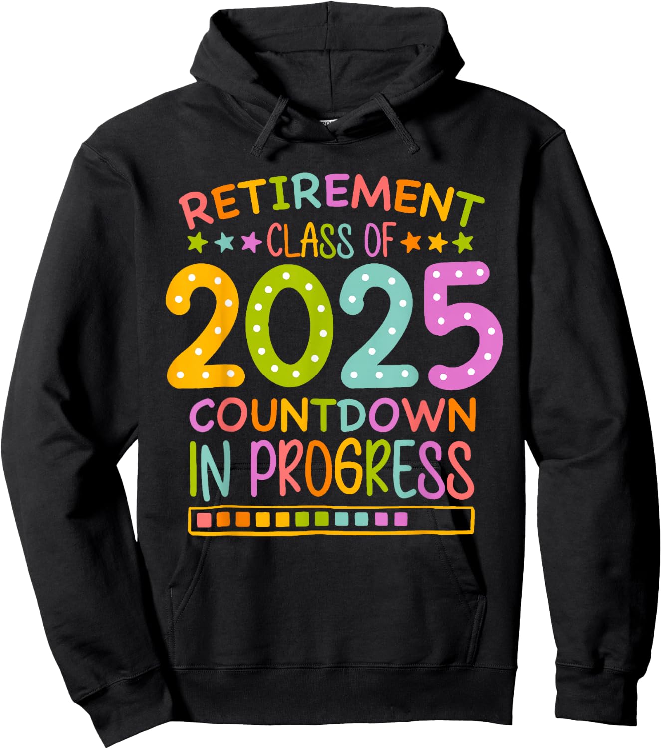 Retirement Class Of 2025 Teacher Countdown Loading Teacher Hoodie - Hoodie | Black