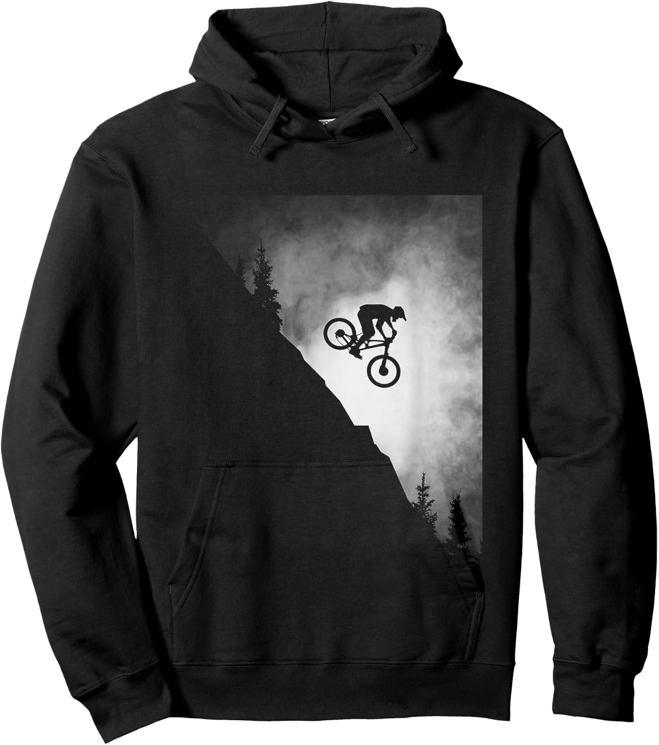 BASBO -Adults Mountain Bike Graphic , Black, Small Hoodie - Hoodie | Black