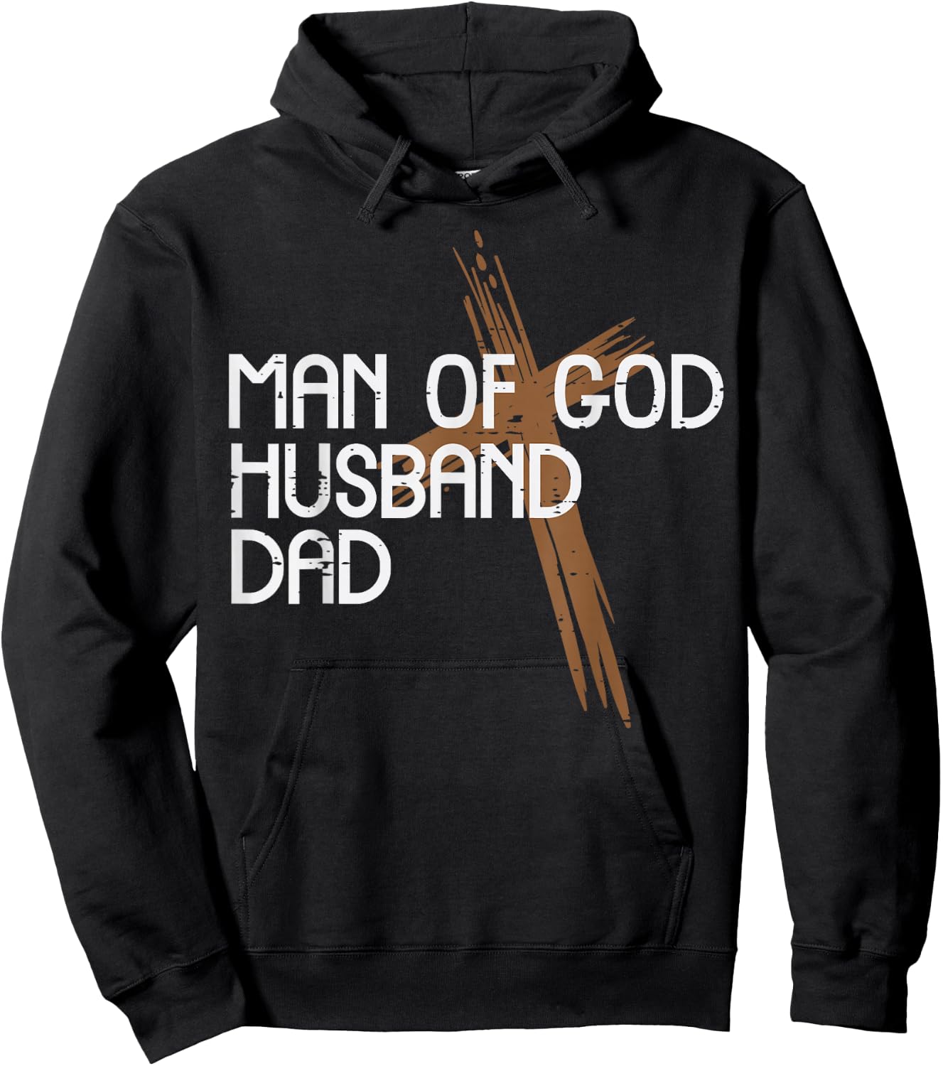 Man Of God Husband Dad Jesus Religious Christian Papa Men Hoodie - Hoodie | Black