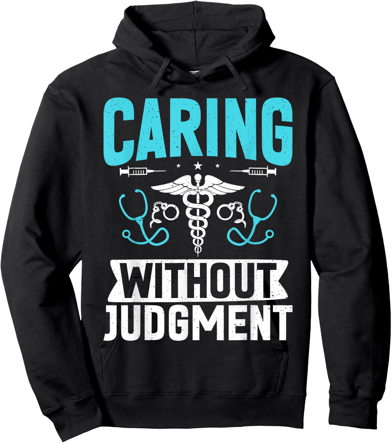 Caring without Judgment Correctional Nurse Hoodie - Hoodie | Black