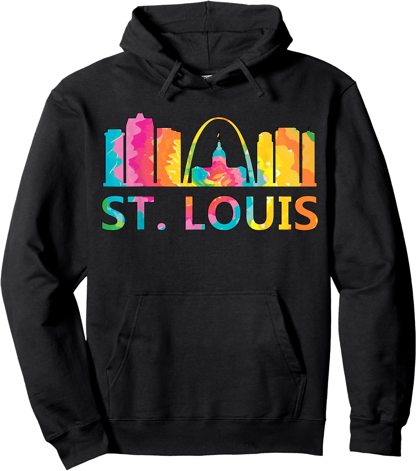 St Louis Kids St Louis USA American Tie Dye Hoodie - Hoodie | Black