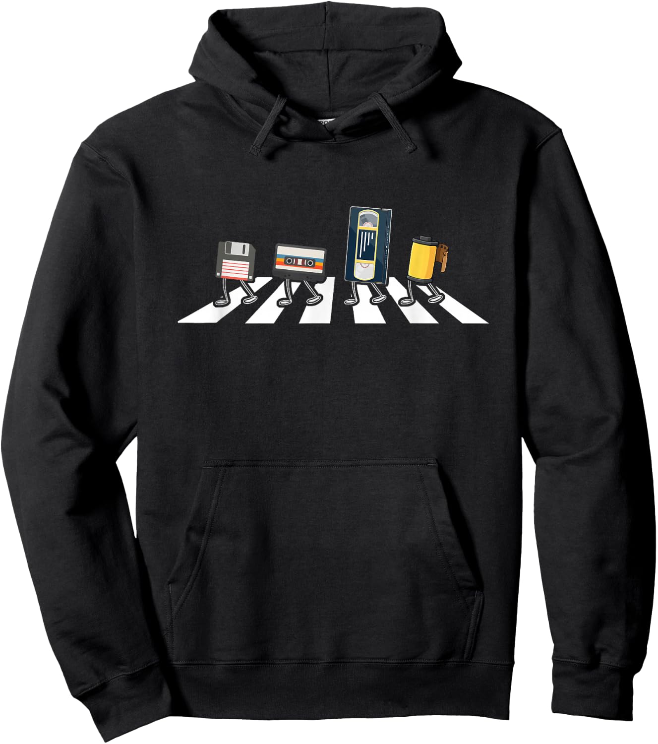 VHS Cassette Tape Floppy Disc Funny Retro Vintage Fans Hoodie - Hoodie | Black