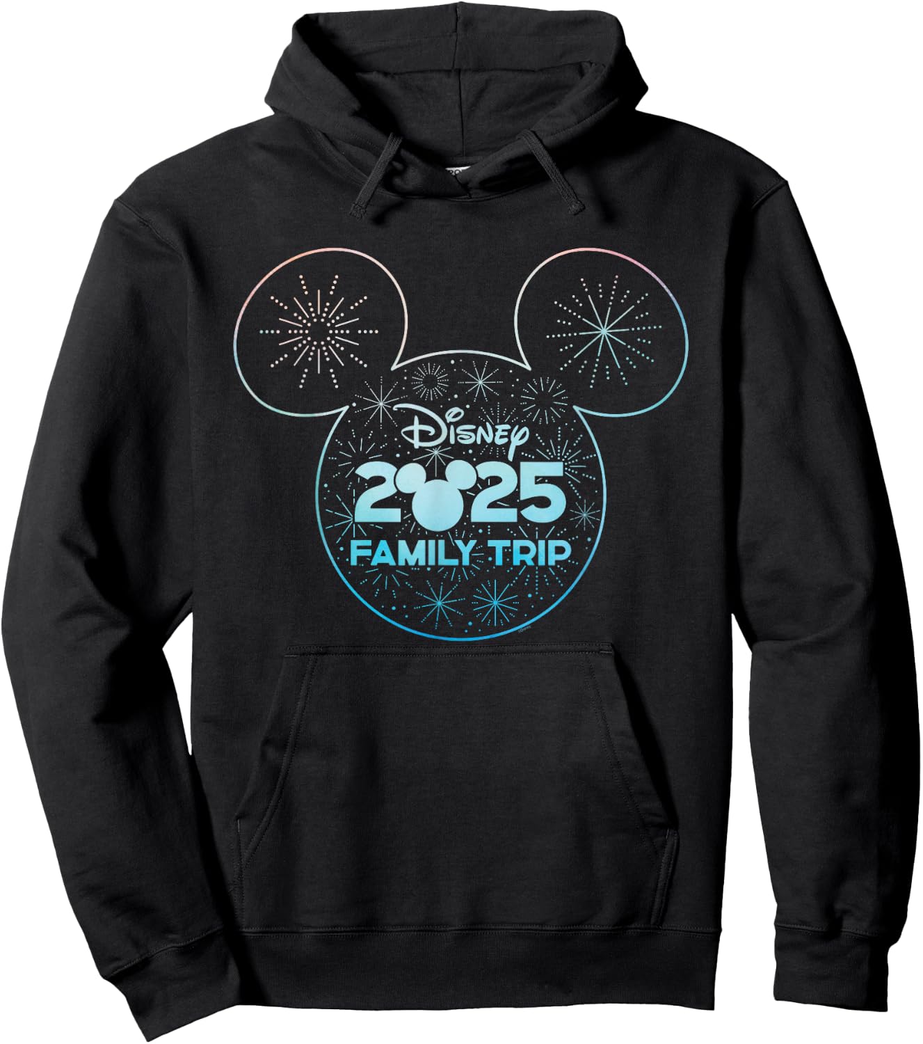 Disney Mickey Mouse Icon Fireworks Vacation Family Trip 2025 Hoodie - Hoodie | Black