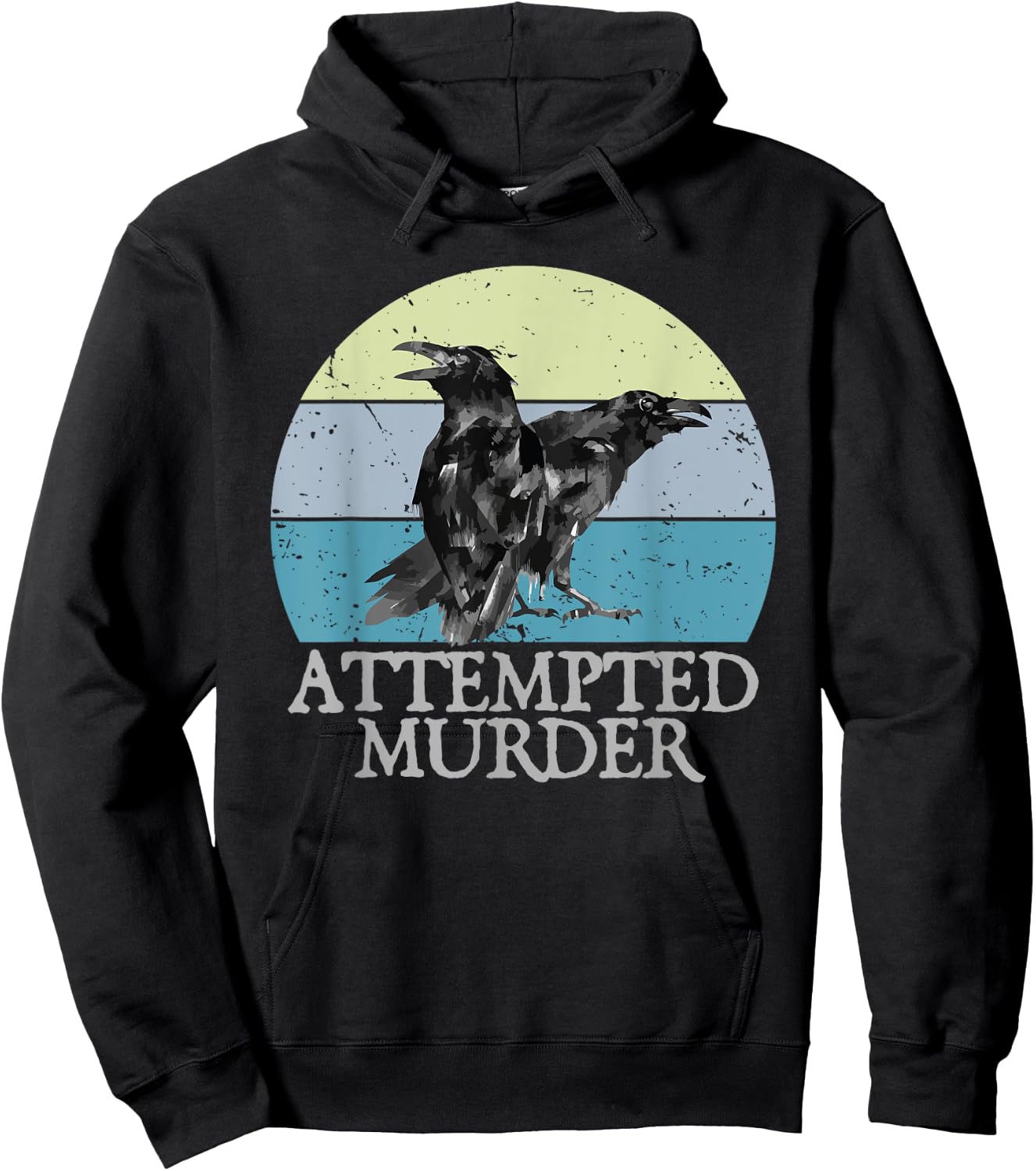 Attempted Murder Crows & Ravens Funny Crow Shirt Birds Hoodie - Hoodie | Black