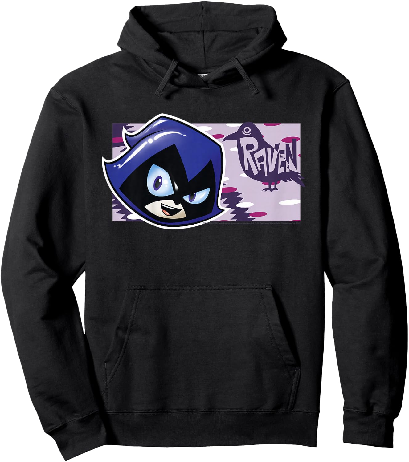 Kids DC Comics Teen Titans Go! Raven Character Panel Hoodie - Hoodie | Black