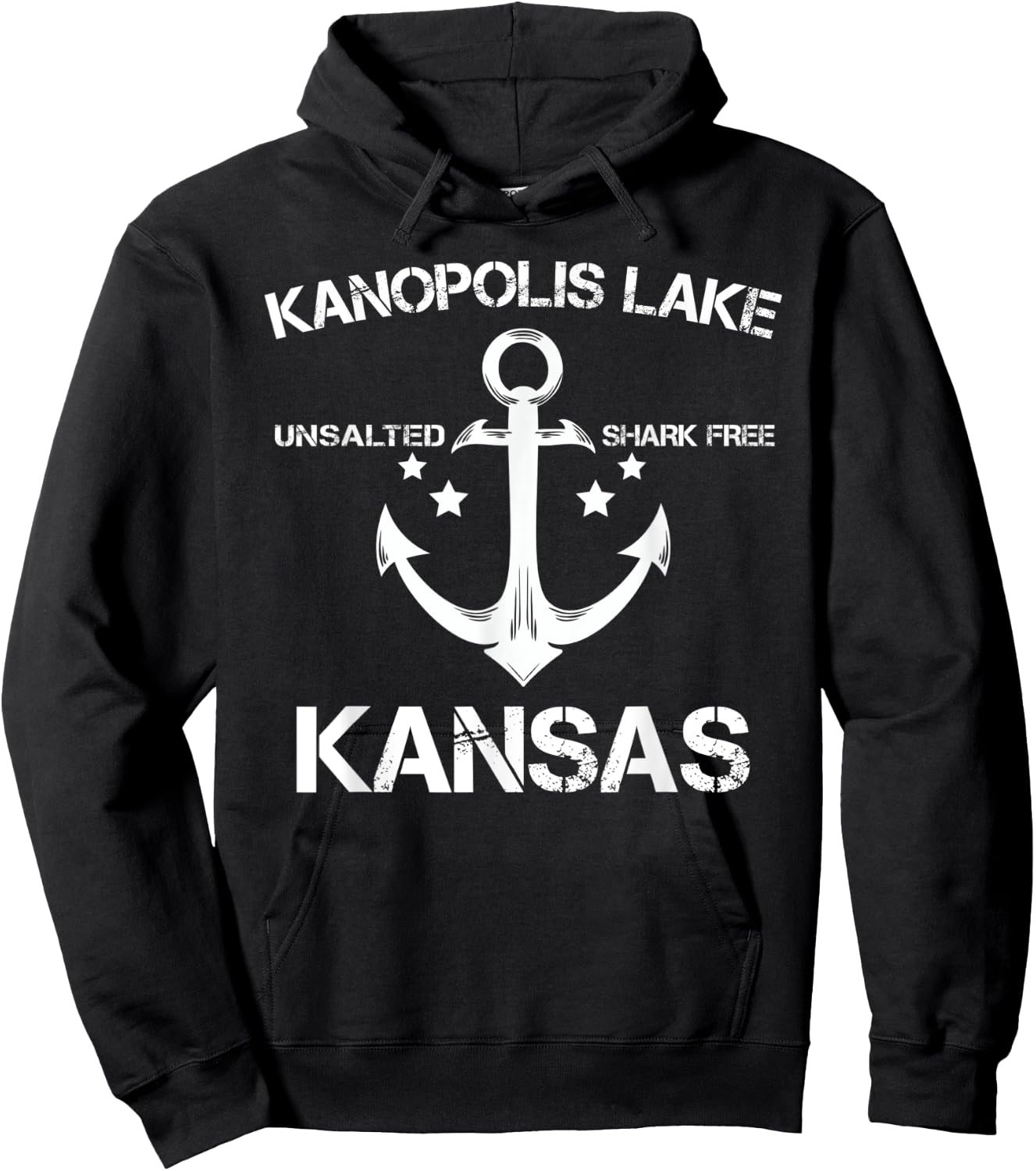 KANOPOLIS LAKE KANSAS Funny Fishing Camping Summer Gift Hoodie - Hoodie | Black