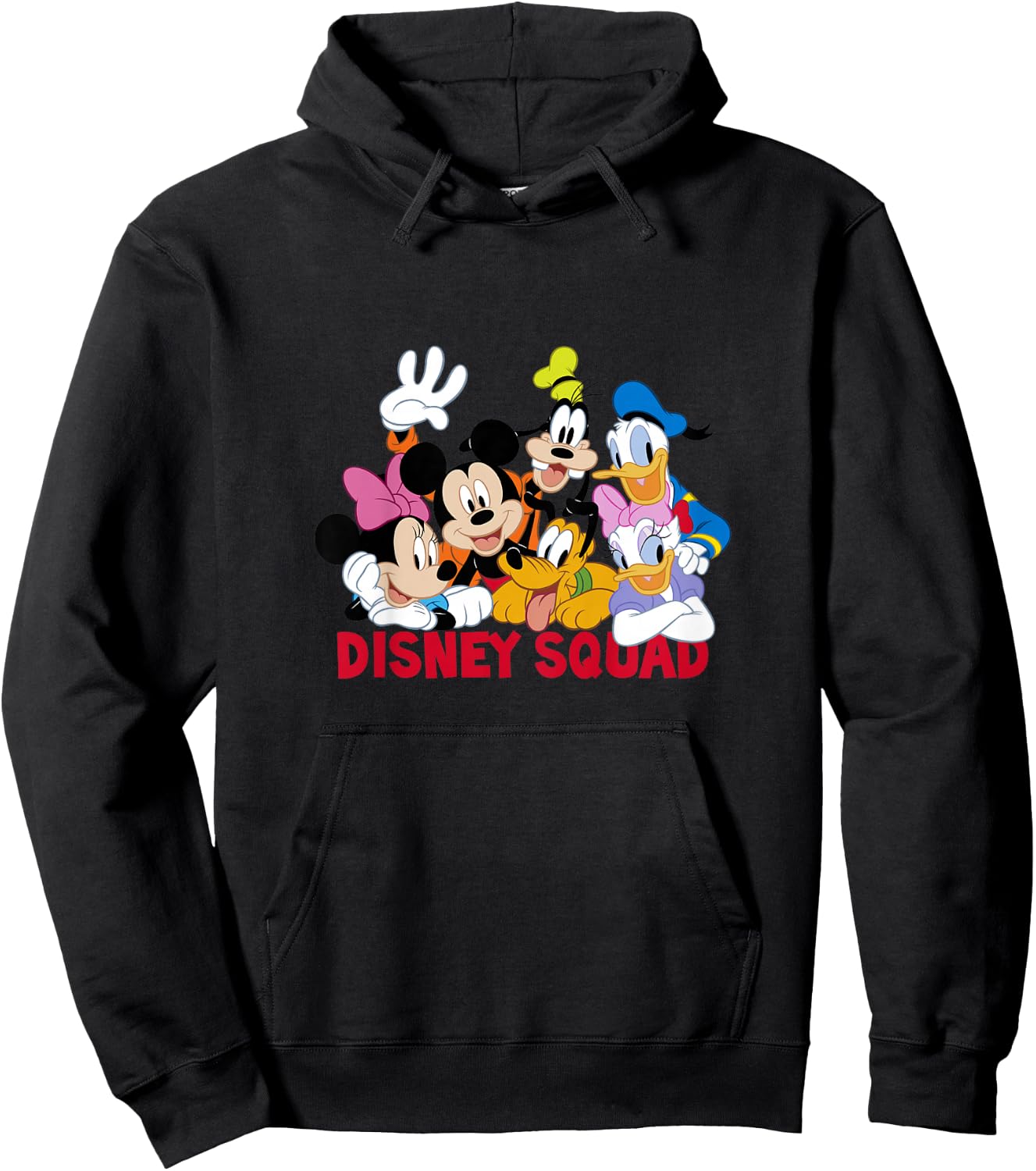 Kids Disney Mickey and Friends Group Shot Disney Squad Logo Hoodie - Hoodie | Black