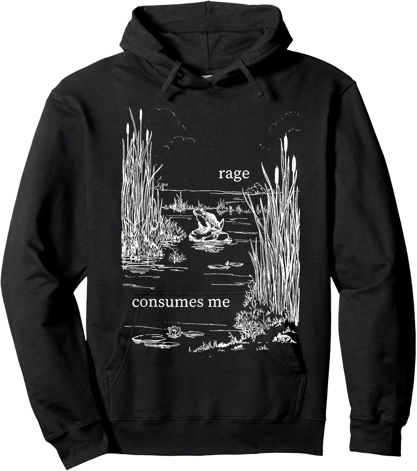 Rage Consumes Me Funny Hoodie - Hoodie | Black