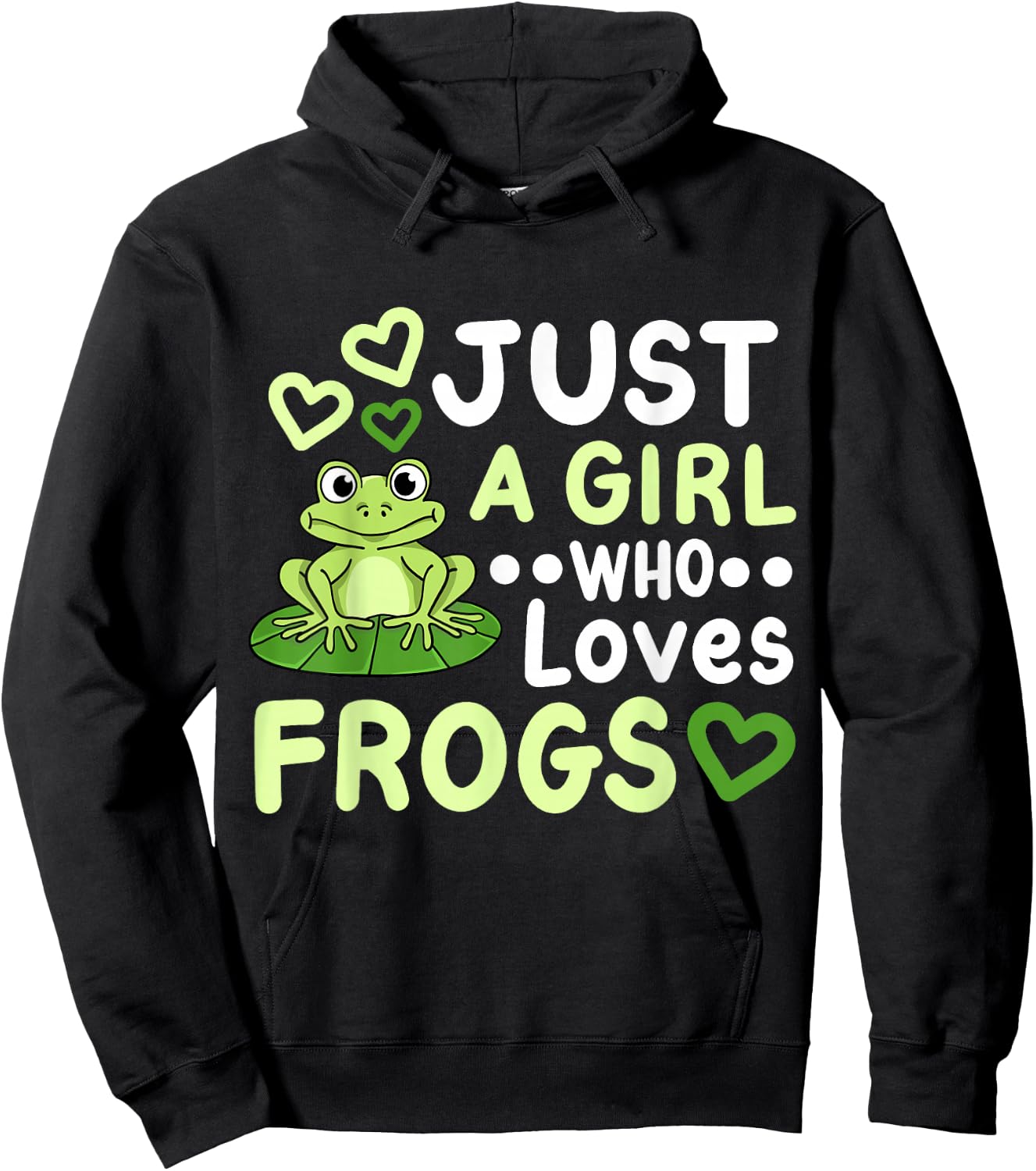 Frog Frogs Frog Owner Frog Lover for Girls Women Hoodie - Hoodie | Black