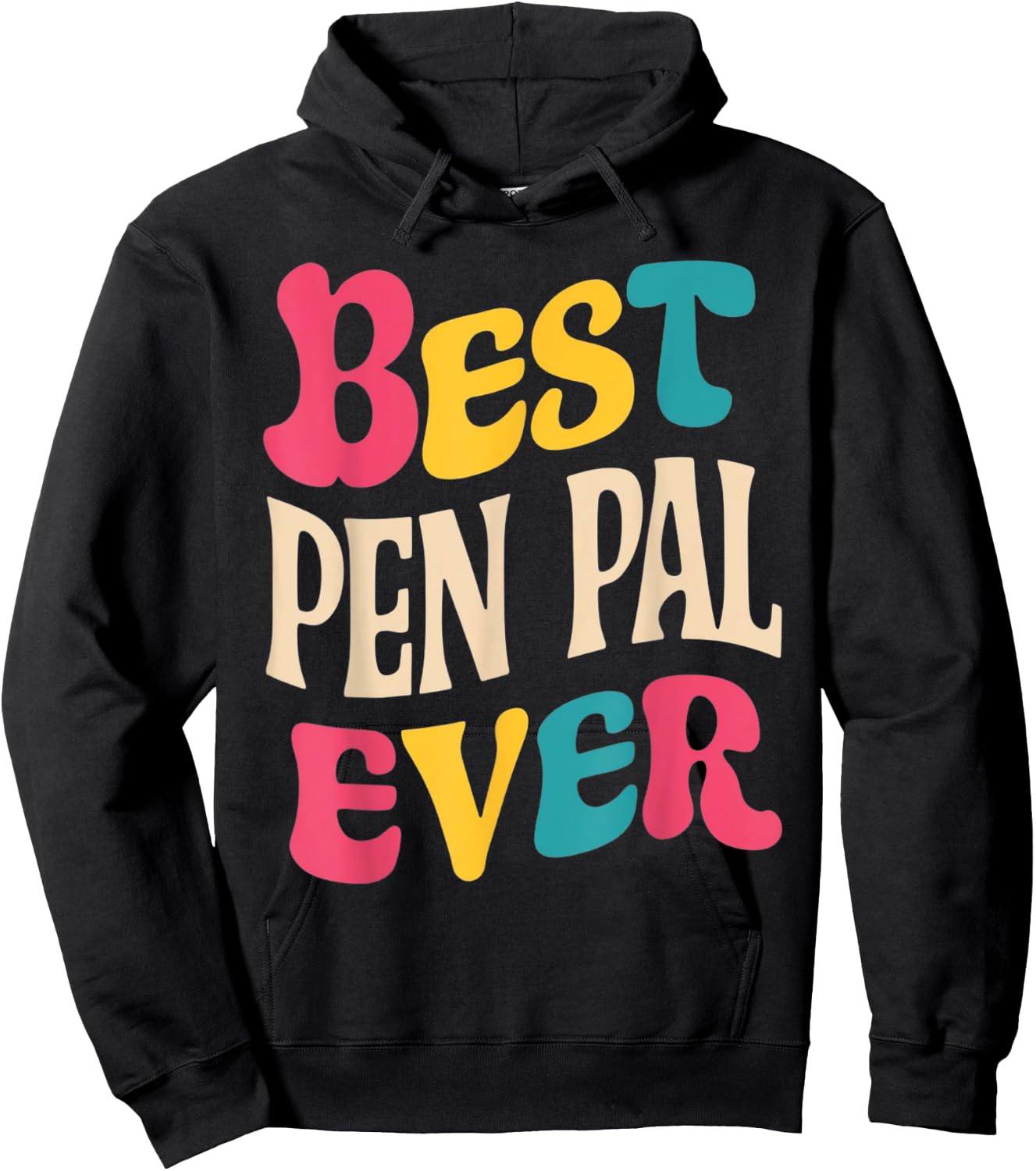 Best Pen Pal Ever Pen Pal Gifts Holidays Birthdays Teacher Hoodie - Hoodie | Black
