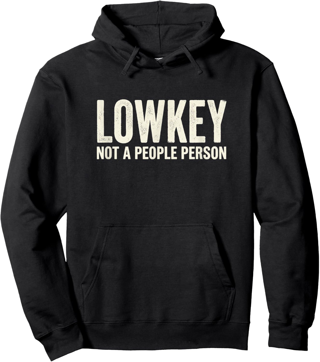 Lowkey Not A People Person Hoodie - Hoodie | Black