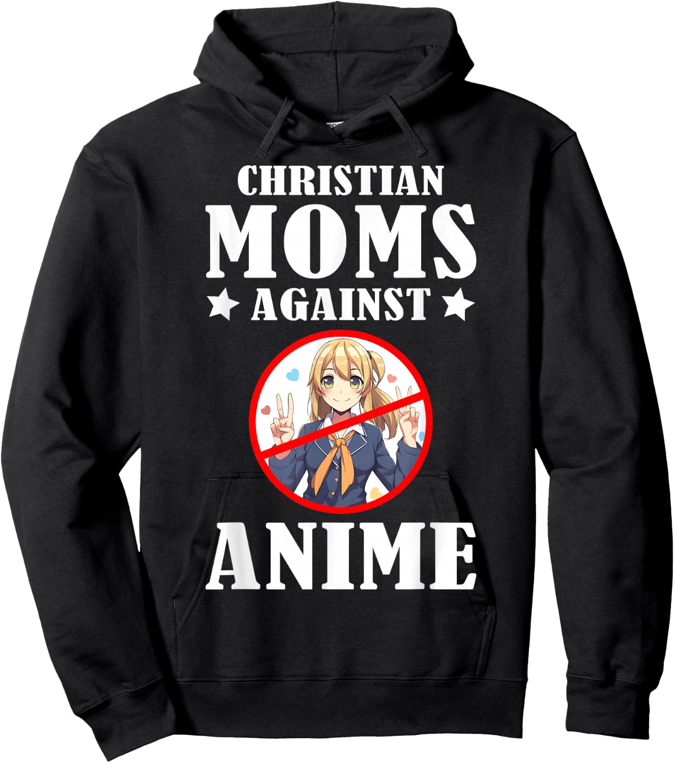 Christian Moms Against Anime Hoodie - Hoodie | Black