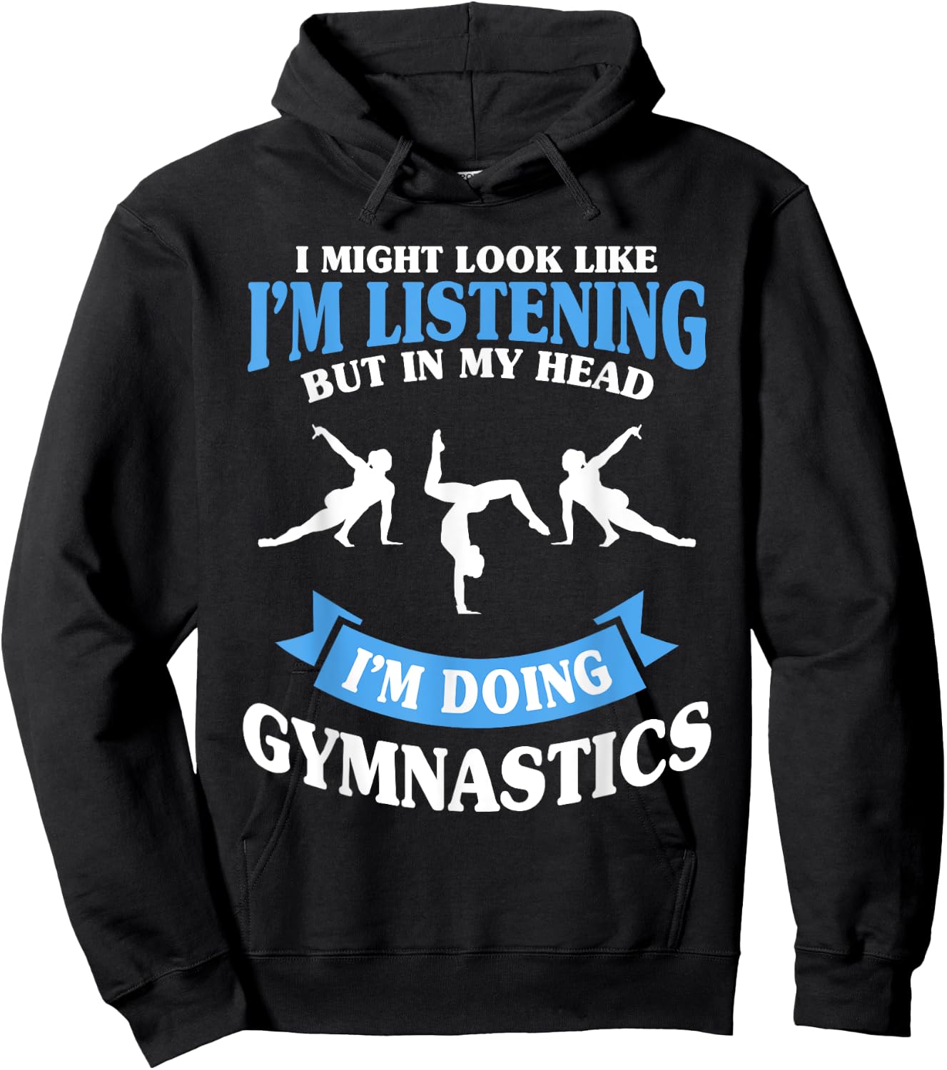 Gymnastics Gymnast Sport Physical Exercise Balance Beam Bars Hoodie - Hoodie | Black