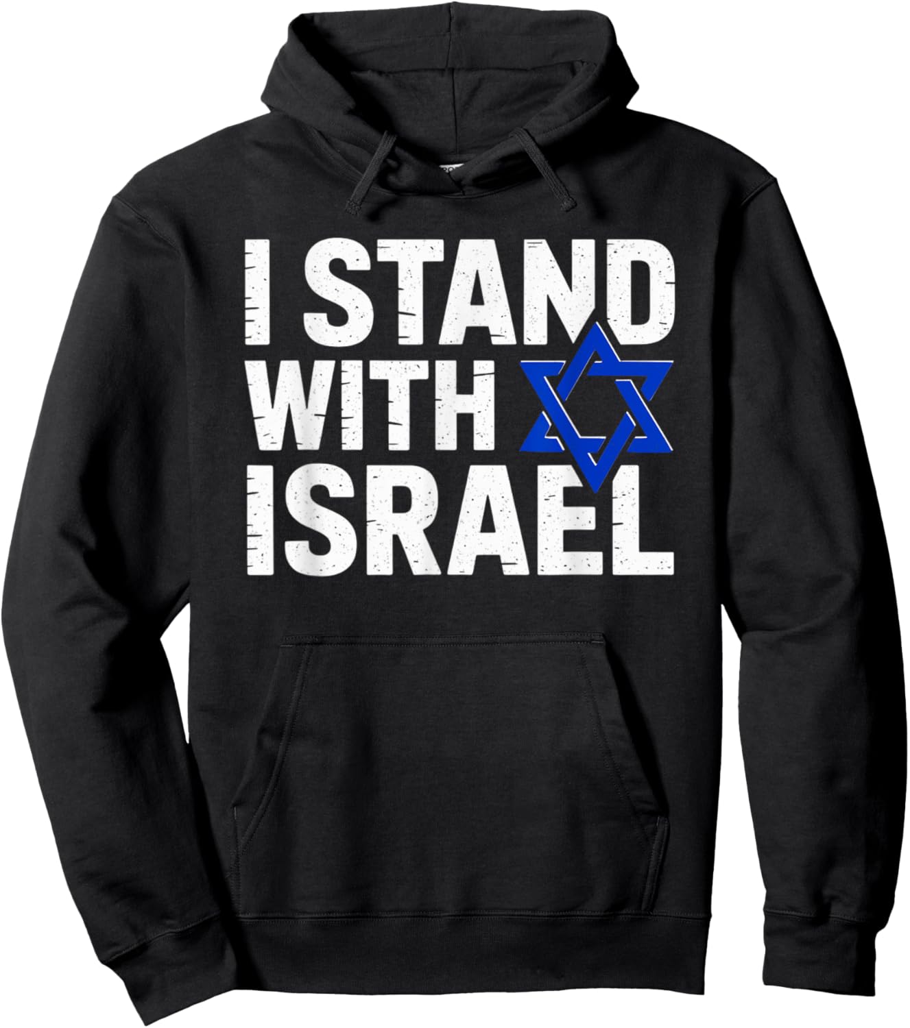 I Stand With Israel Support Shirt Jewish Pride Hoodie - Hoodie | Black