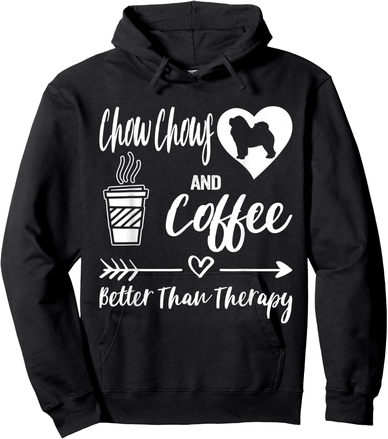 Chow Chows and Coffee Better Than Therapy Chow Chow Hoodie - Hoodie | Black