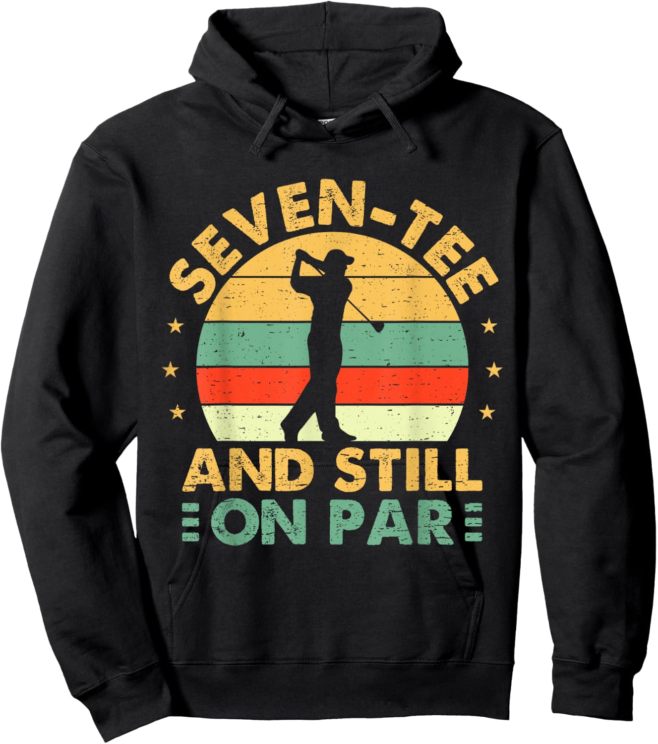 Funny 70th Birthday Golf Men Golfing 70 Year Old Golfer Hoodie - Hoodie | Black