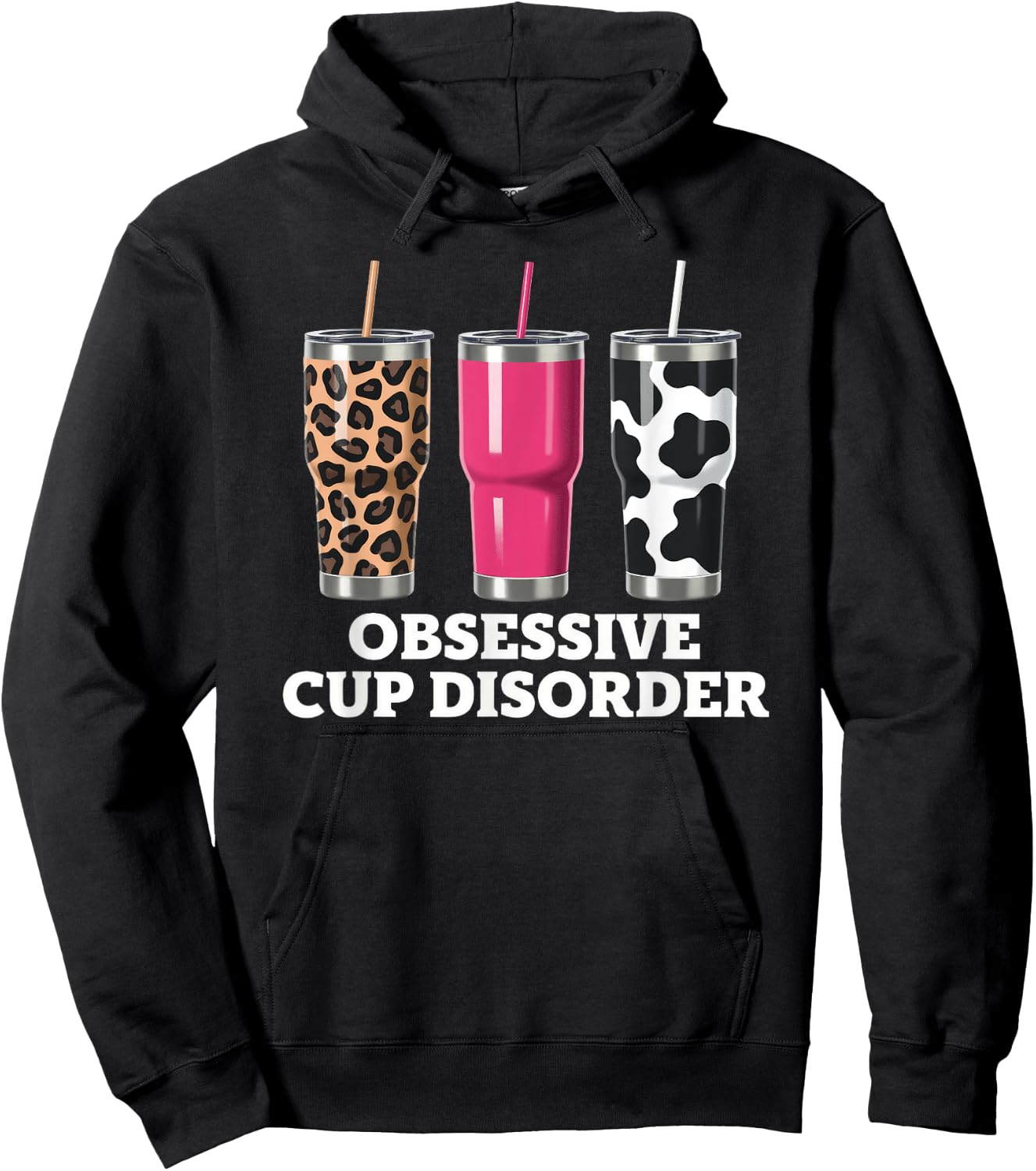 Obsessive Cup Disorder Shirt Funny Coffee Lover Hoodie - Hoodie | Black