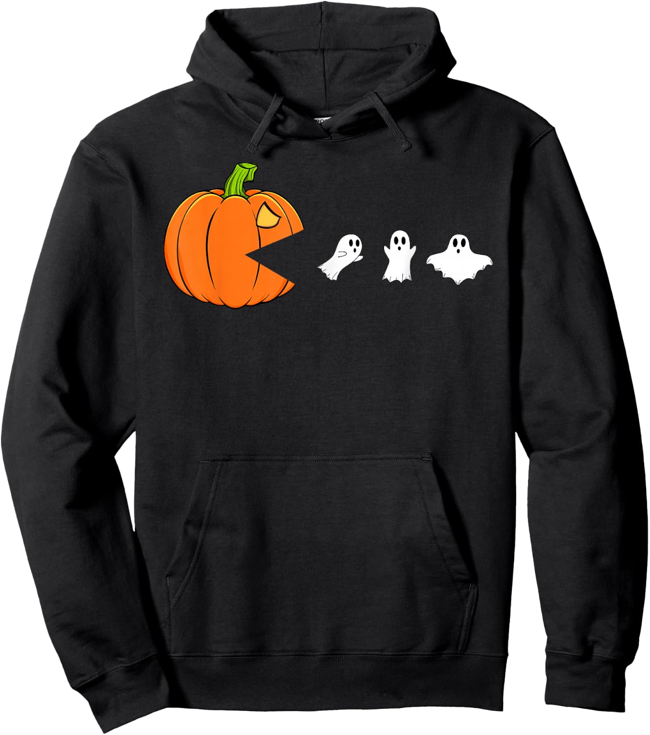 Halloween Pumpkin Funny Ghosts Gamer Boys Kids Women Men Hoodie - Hoodie | Black