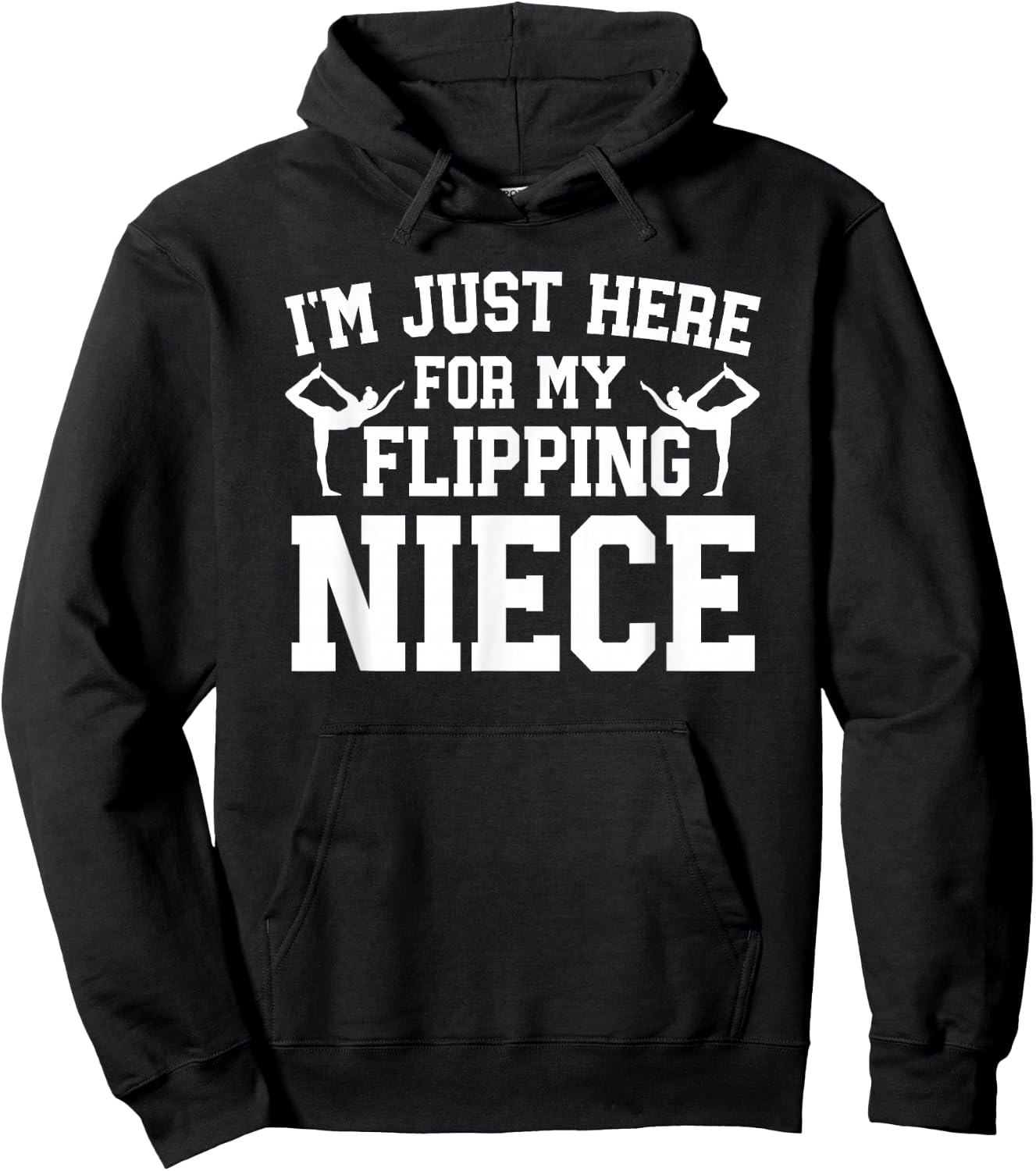 My Flipping Niece Gymnastics Uncle Of A Gymnast Uncle Hoodie - Hoodie | Black