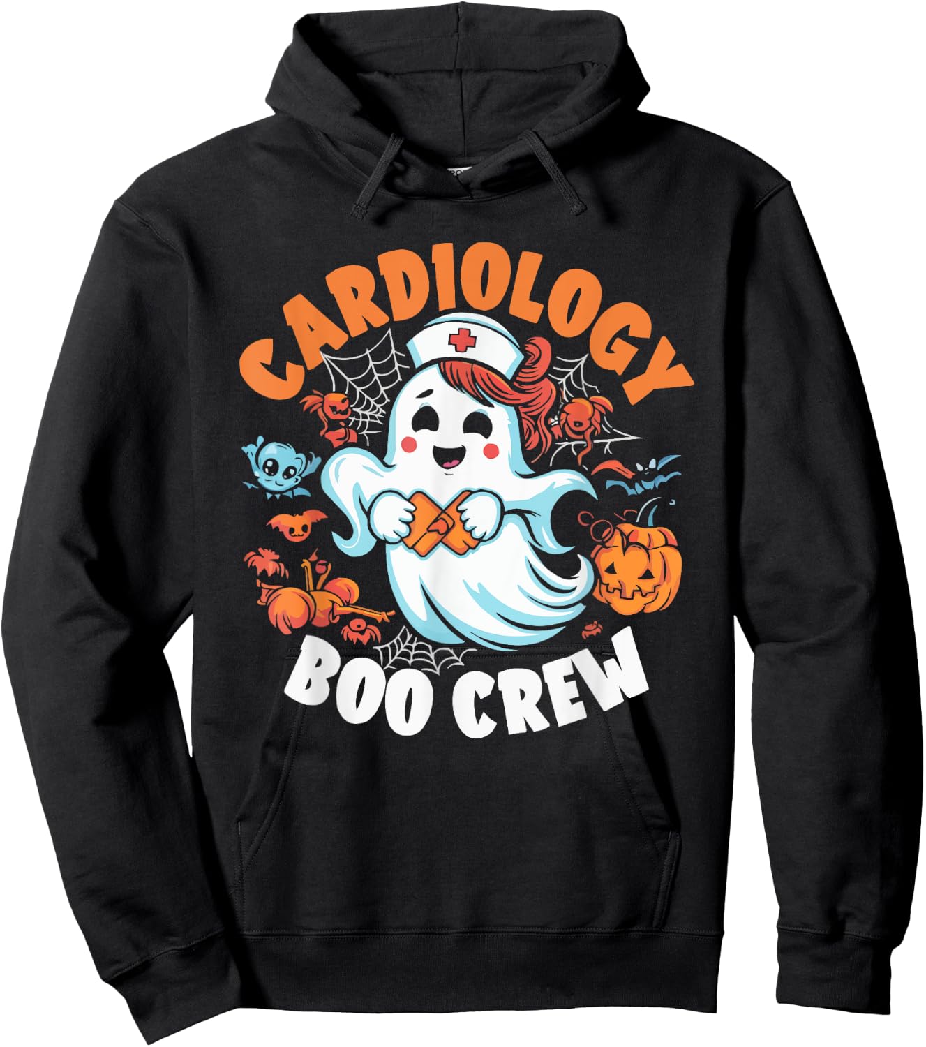 Cardiology Nurse Halloween Spooky Nursing Trick Or Treat Hoodie - Hoodie | Black