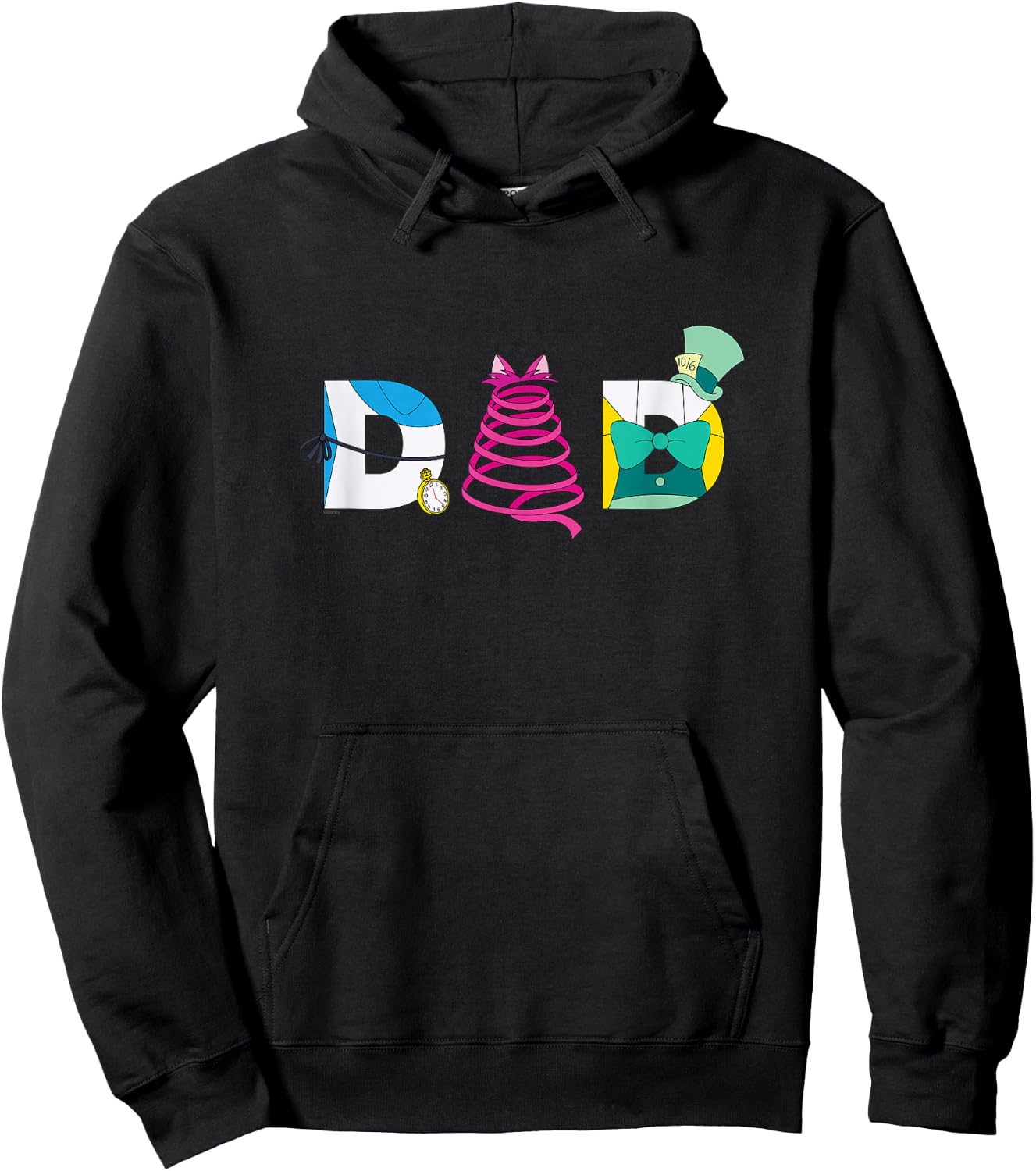 Disney Alice in Wonderland Father’s Day Birthday Best Dad Hoodie - Hoodie | Black