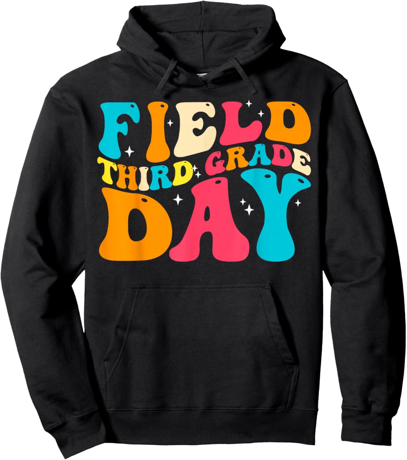 3rd Grade Field Day 2025 Third Grade Tie Dye Teacher Student Women Kids Hoodie - Hoodie | Black