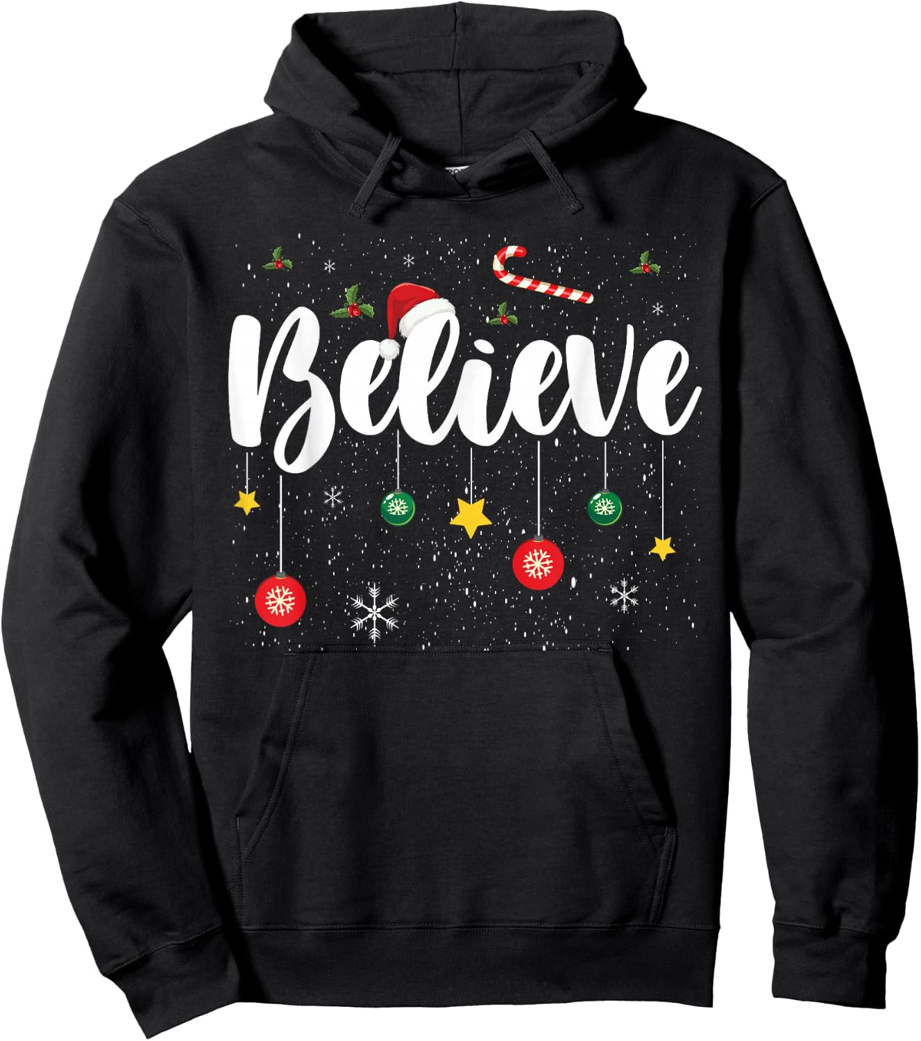 Christmas- Believe Santa Claus Believe Christmas Kids Hoodie - Hoodie | Black
