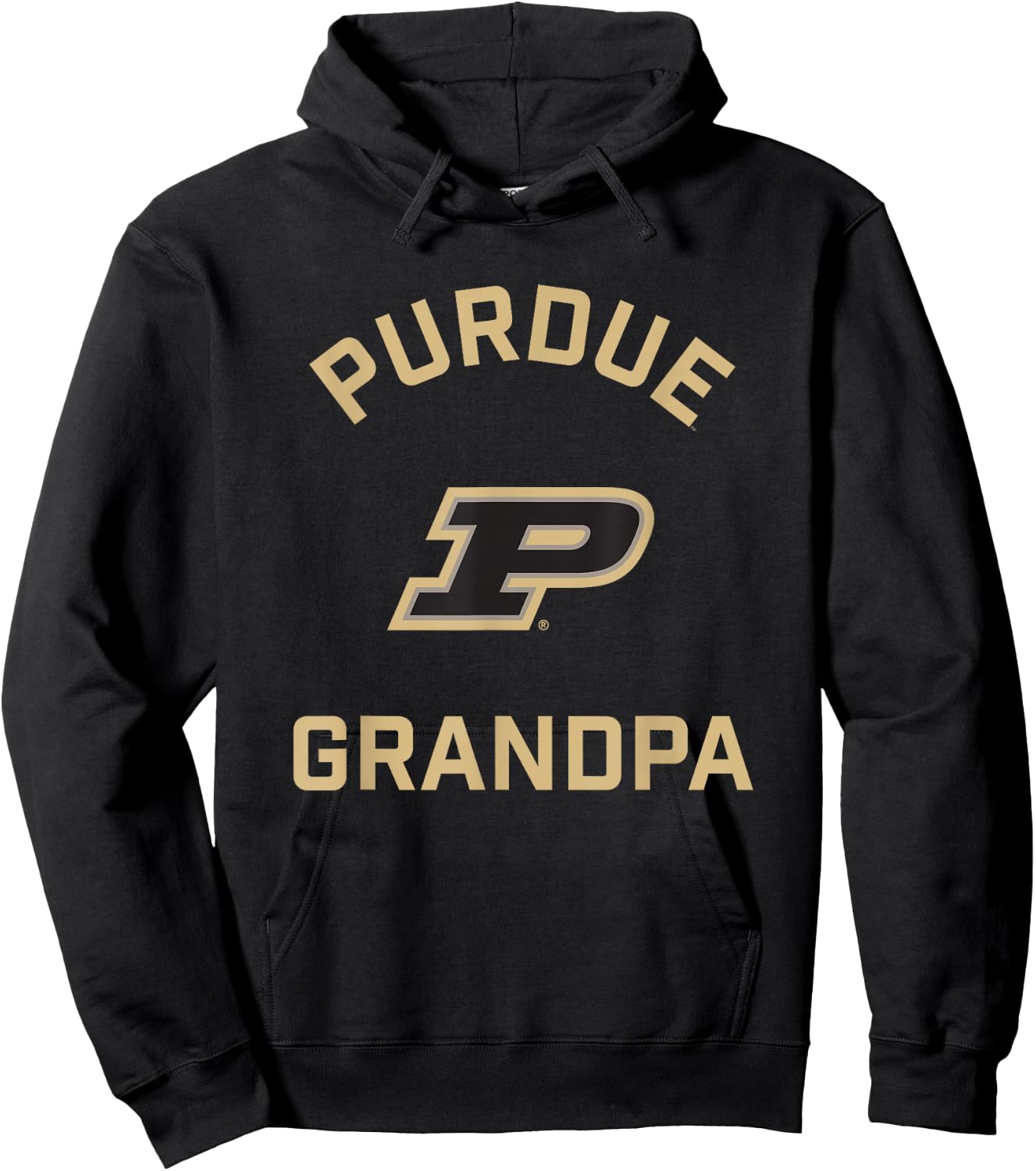Purdue University Boilermakers Arched Grandpa Hoodie - Hoodie | Black