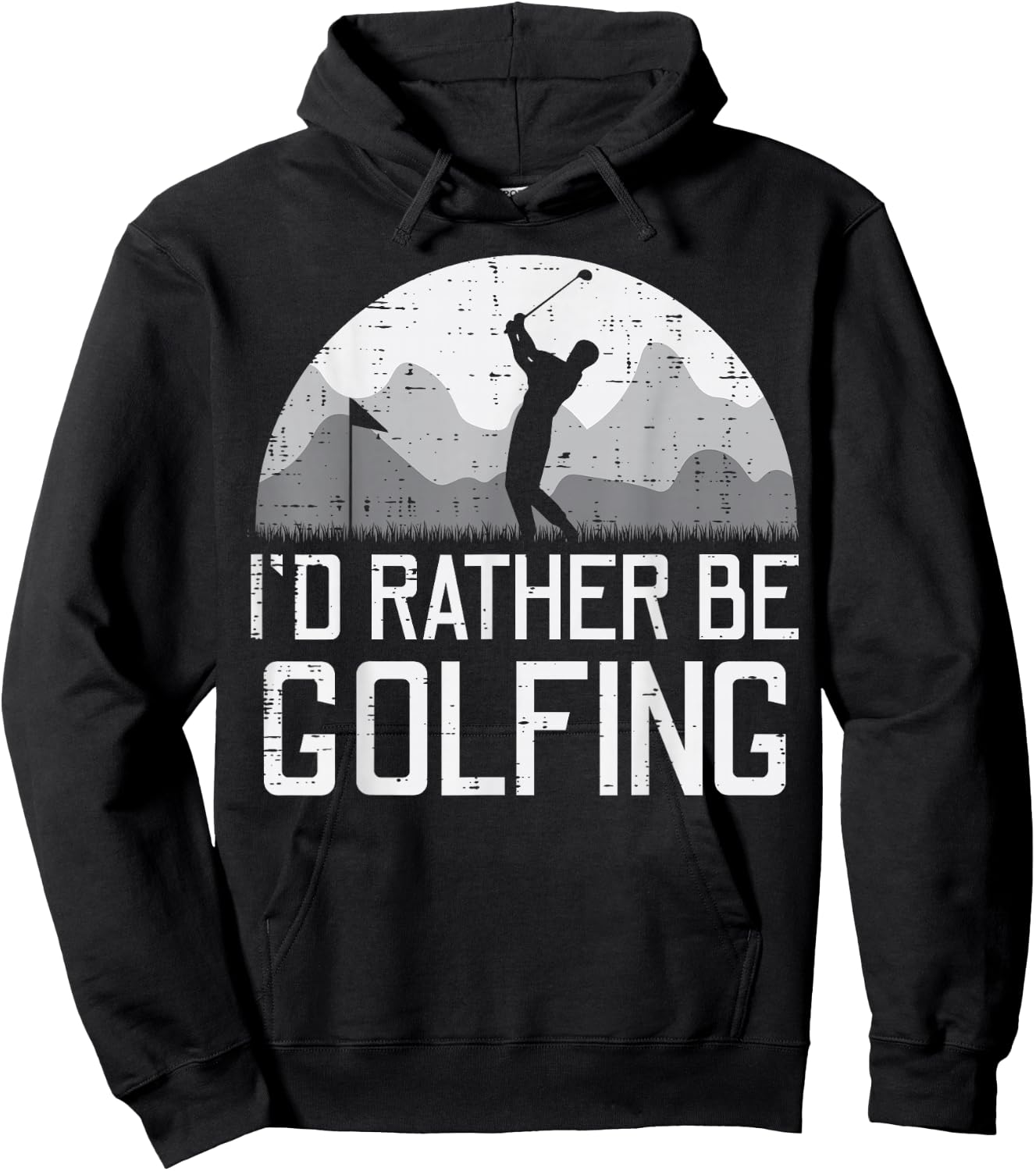 Id Rather Be Golfing Golfer Golf Player Dad Men Women Kids Hoodie - Hoodie | Black