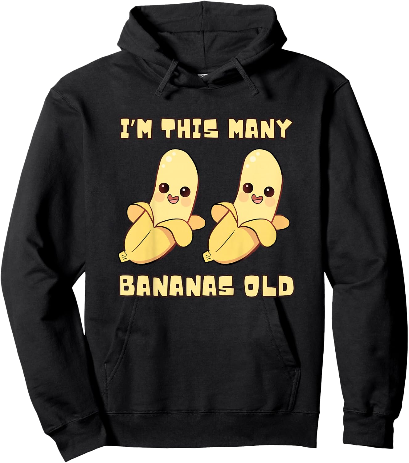 I'm This Many Bananas Old - Banana 2nd Birthday 2 Years Old Hoodie - Hoodie | Black