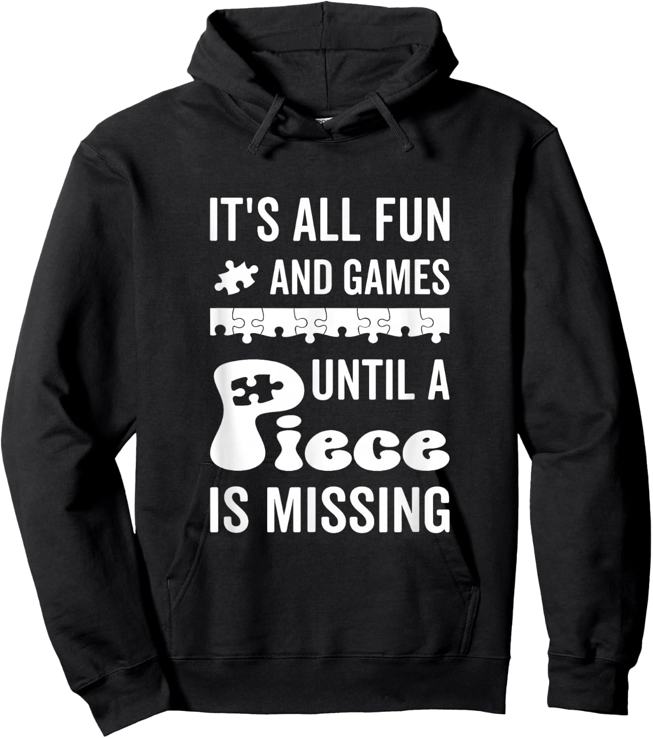 Jigsaw Puzzle Piece Hoodie - Hoodie | Black