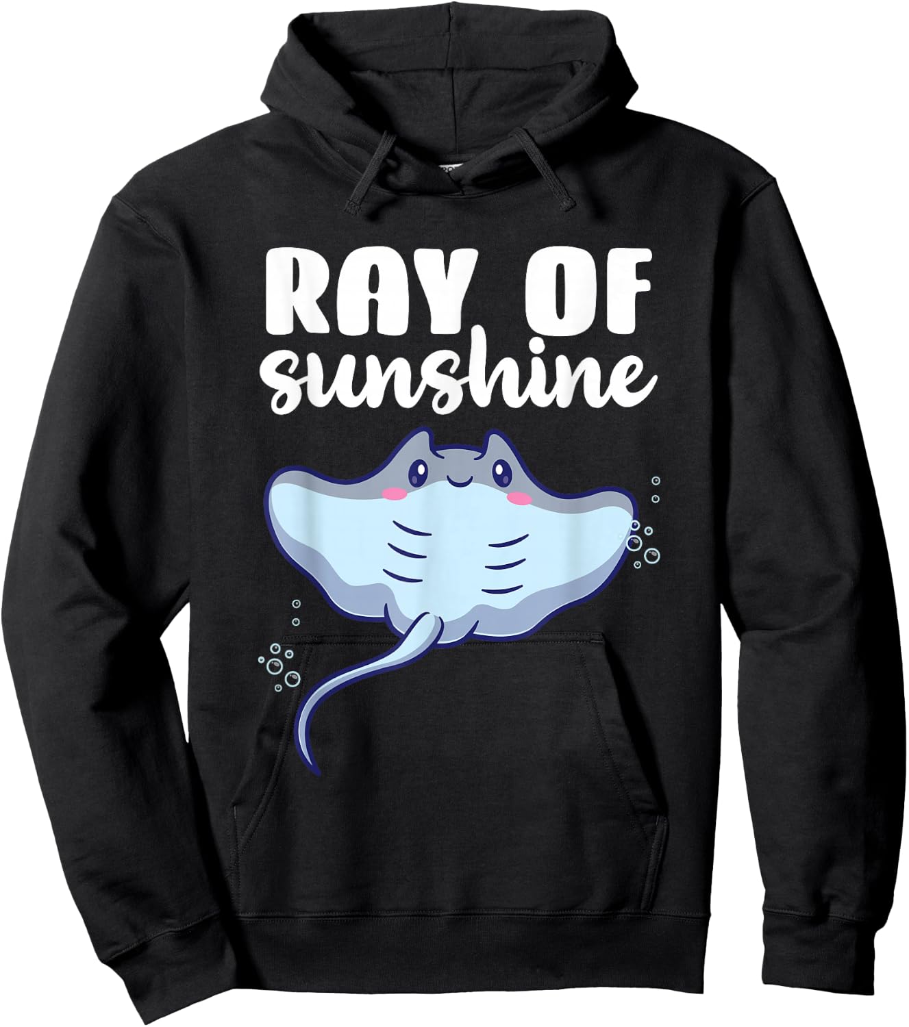 Ray Of Sunshine Stingray Manta Ray Kawaii Hoodie - Hoodie | Black