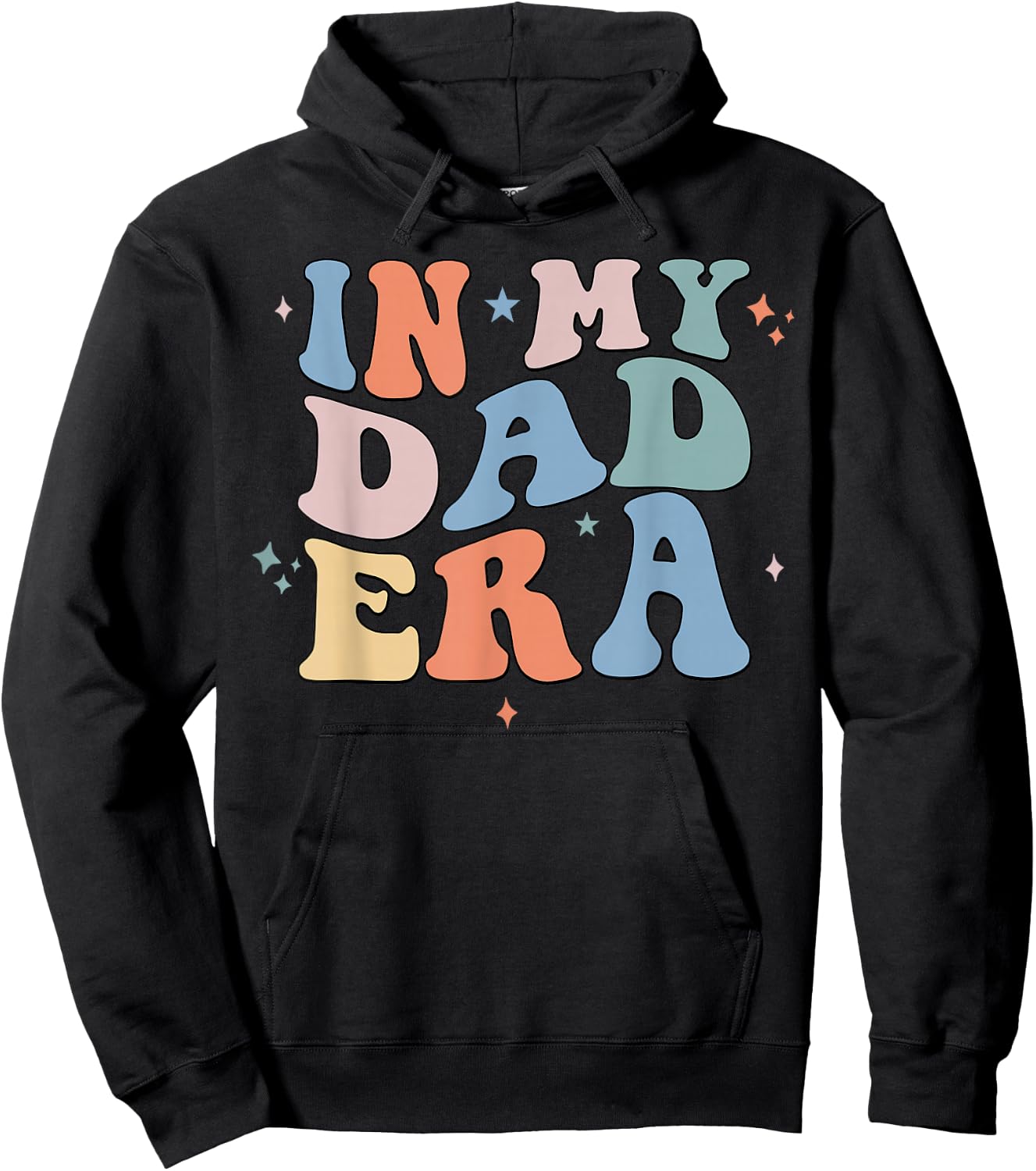 In My Dad Era Retro Groovy Father's Day Hoodie - Hoodie | Black