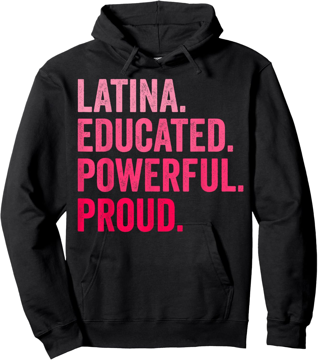 Latina Educated Powerful Proud Retro Hoodie - Hoodie | Black