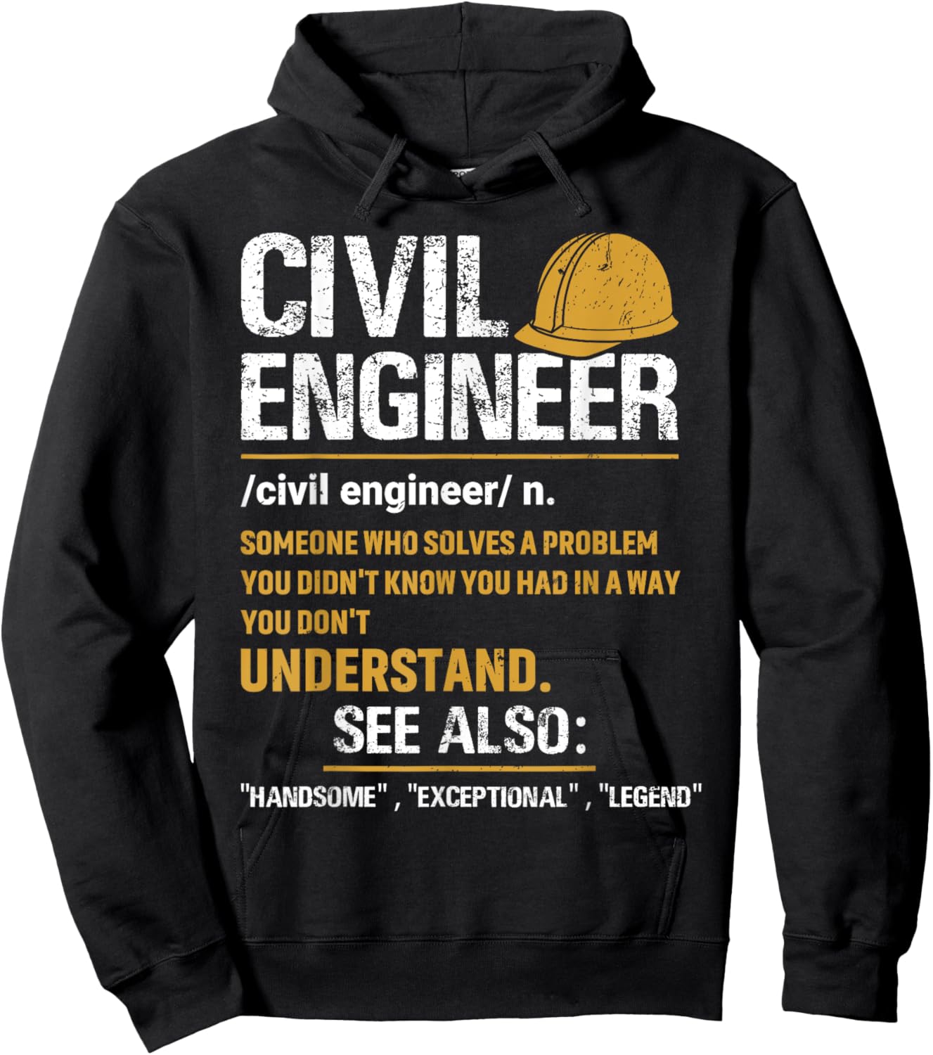 Civil Engineer Definition Structural Civil Engineer Graduate Hoodie - Hoodie | Black