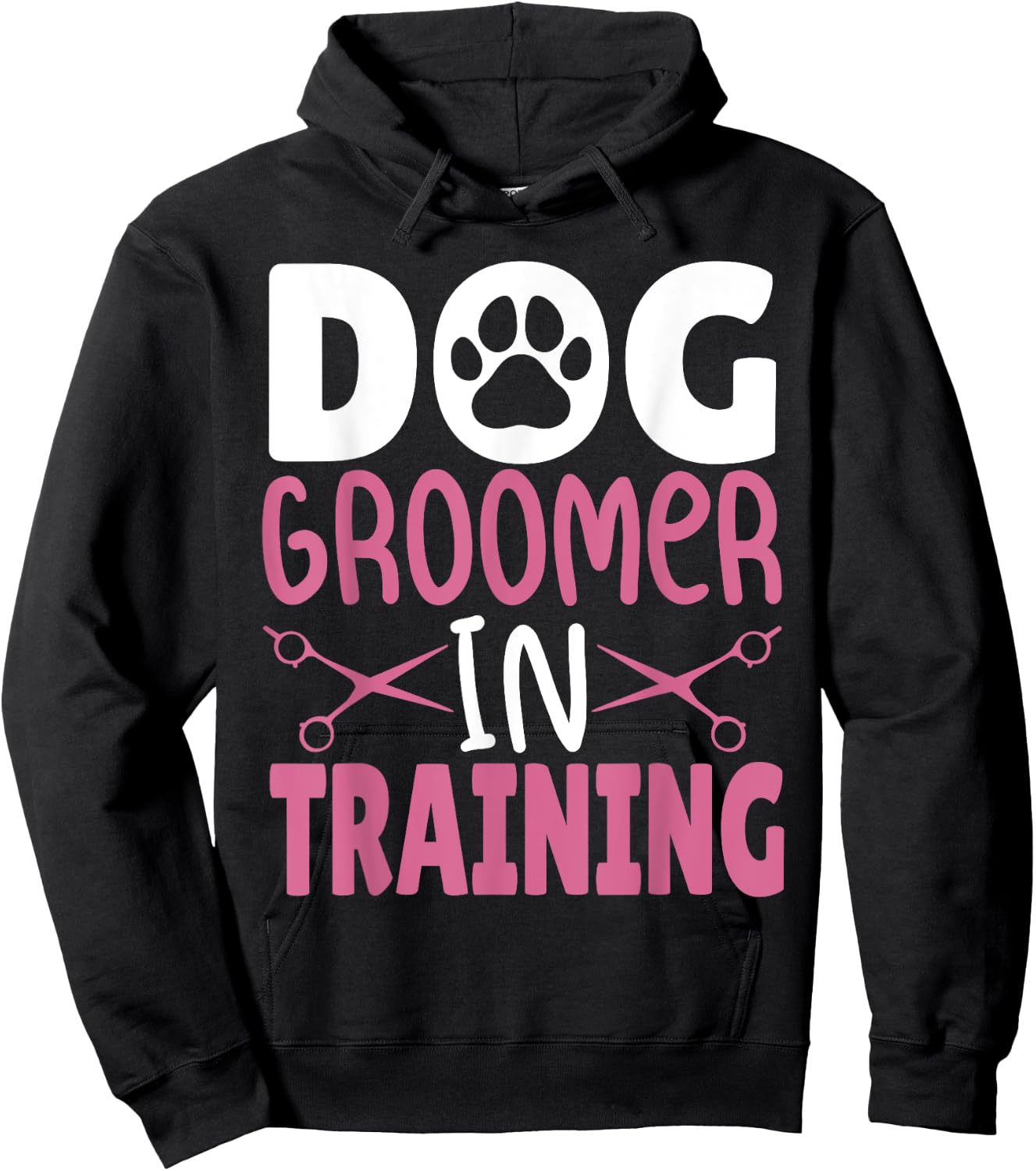 Dog Groomer In Training Future Puppy Stylist Dog Grooming Women Kids Hoodie - Hoodie | Black