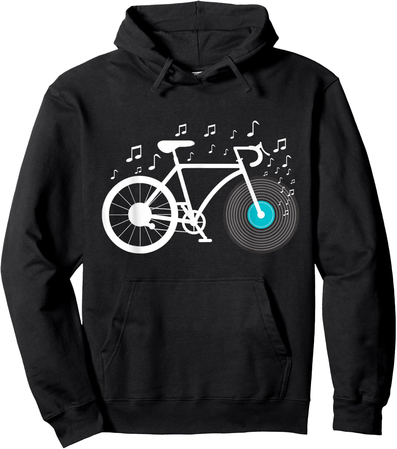 Bicycle Vinyl Record - Cyclist Bike LP Music Collector Hoodie - Hoodie | Black