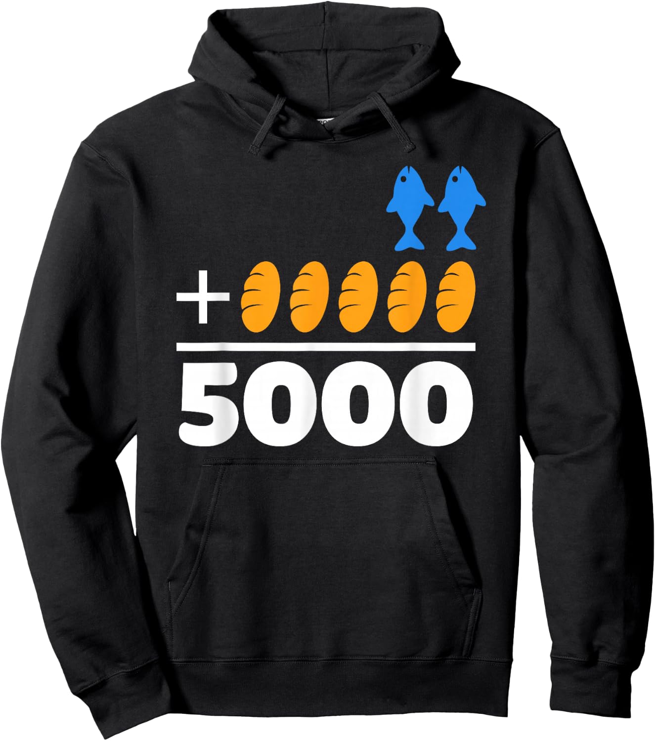 Jesus 2 Fishes 5 Breads 5000 Chosen Against The Current Hoodie - Hoodie | Black