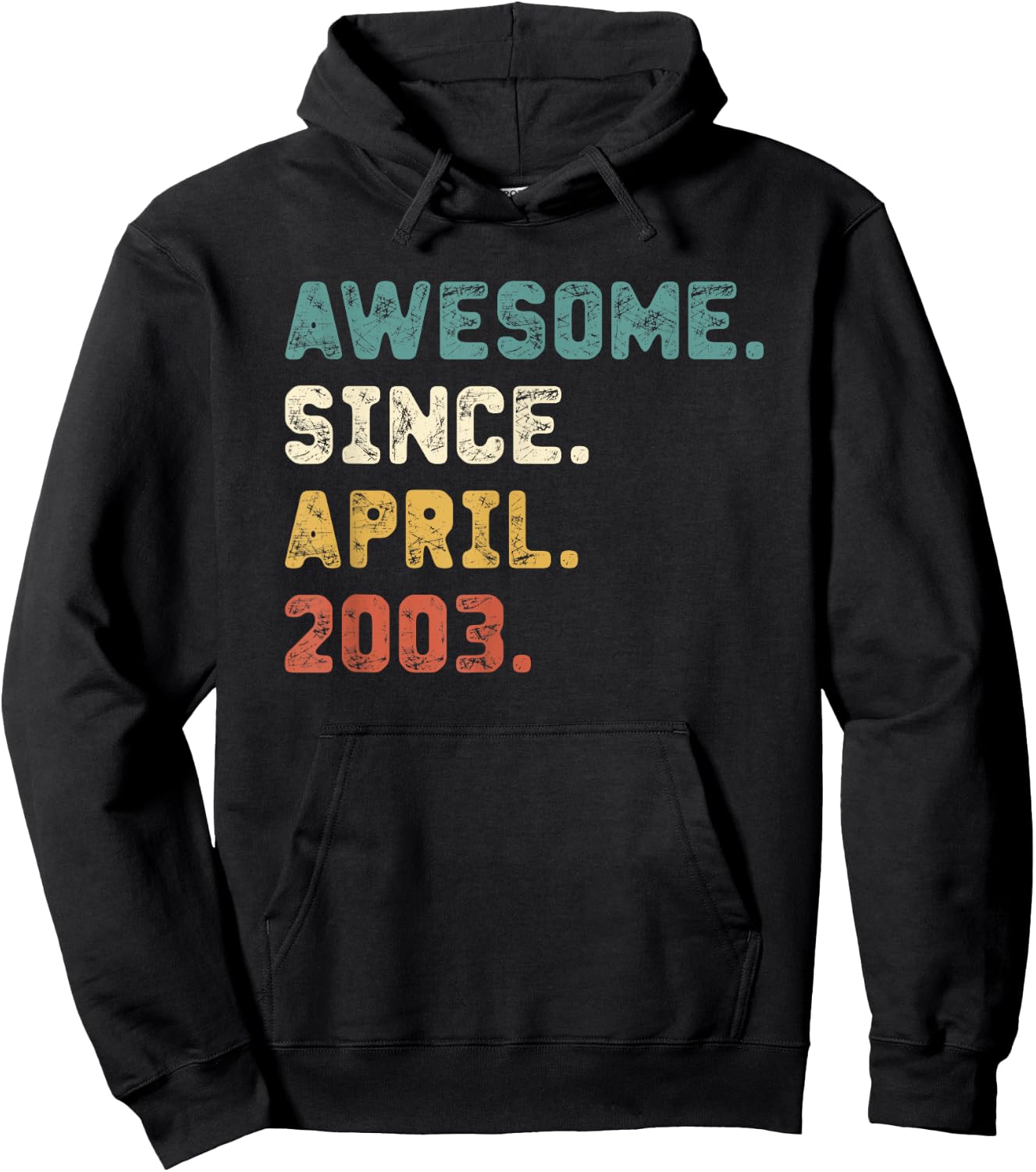 19 Years Old Gifts Awesome Since April 2003 19th Birthday Hoodie - Hoodie | Black