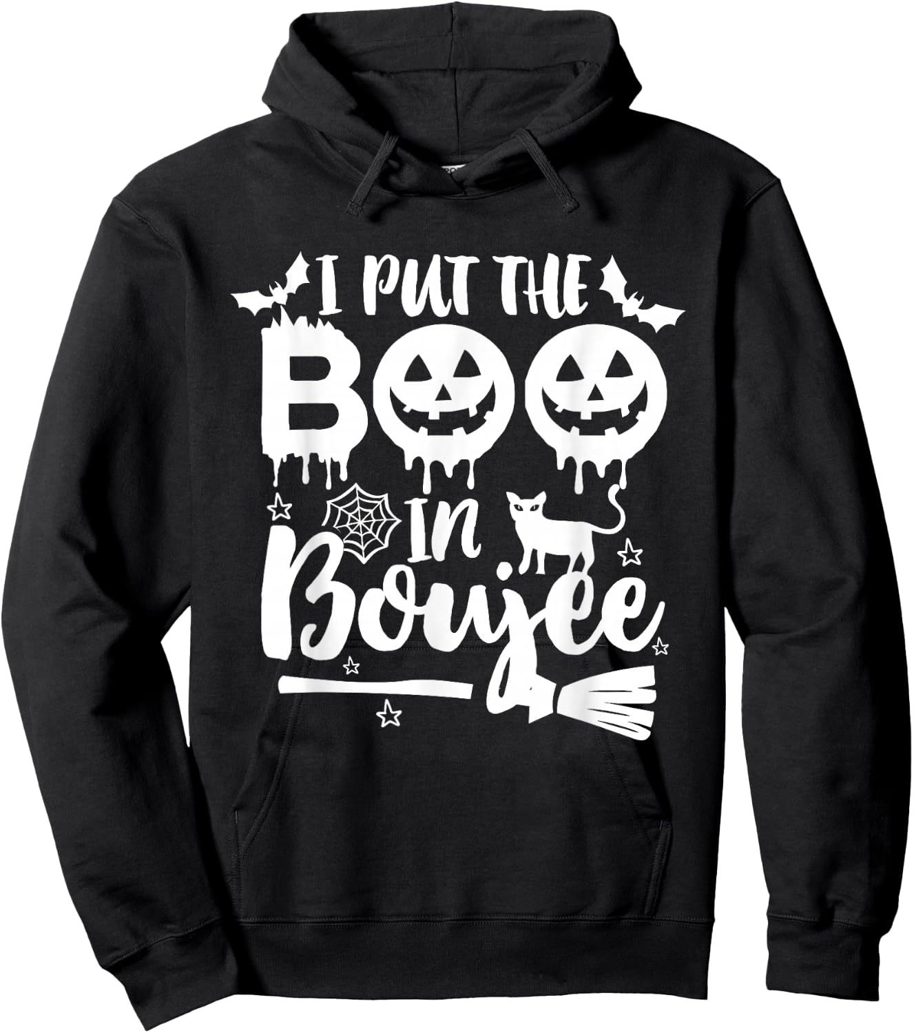 I Put The Boo in Boujee Funny Halloween Hoodie - Hoodie | Black