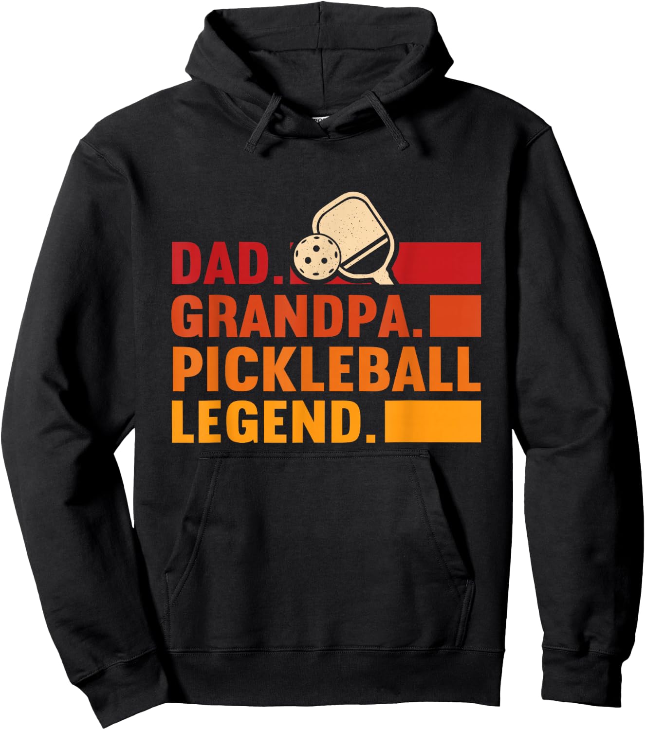 Pickleball Grandpa Dad Grandpa Pickleball Legend Hoodie - Hoodie | Black