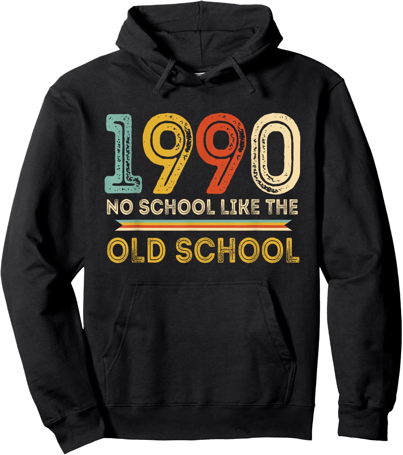 Vintage 1990 No School Like The Old Schools Retro Reunion Hoodie - Hoodie | Black