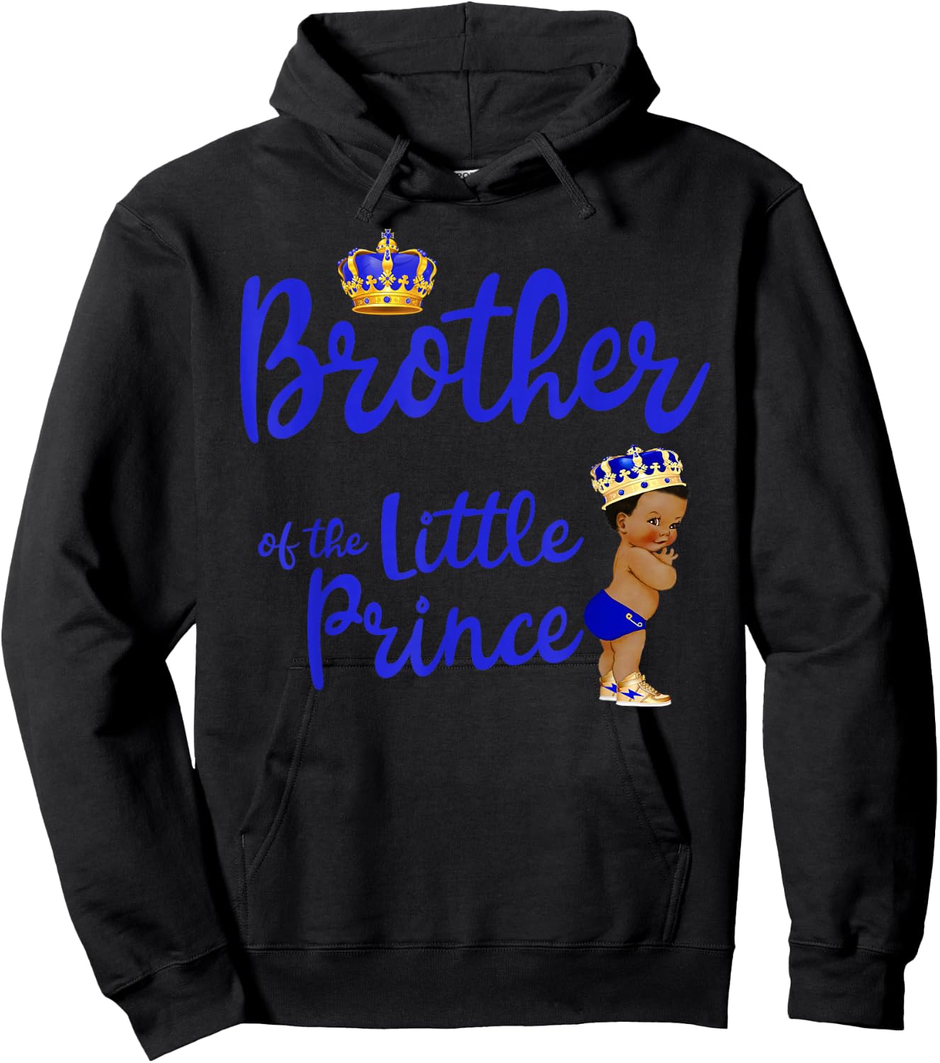 Brother Of The Birthday Prince Boy Bday Party Idea Hoodie - Hoodie | Black