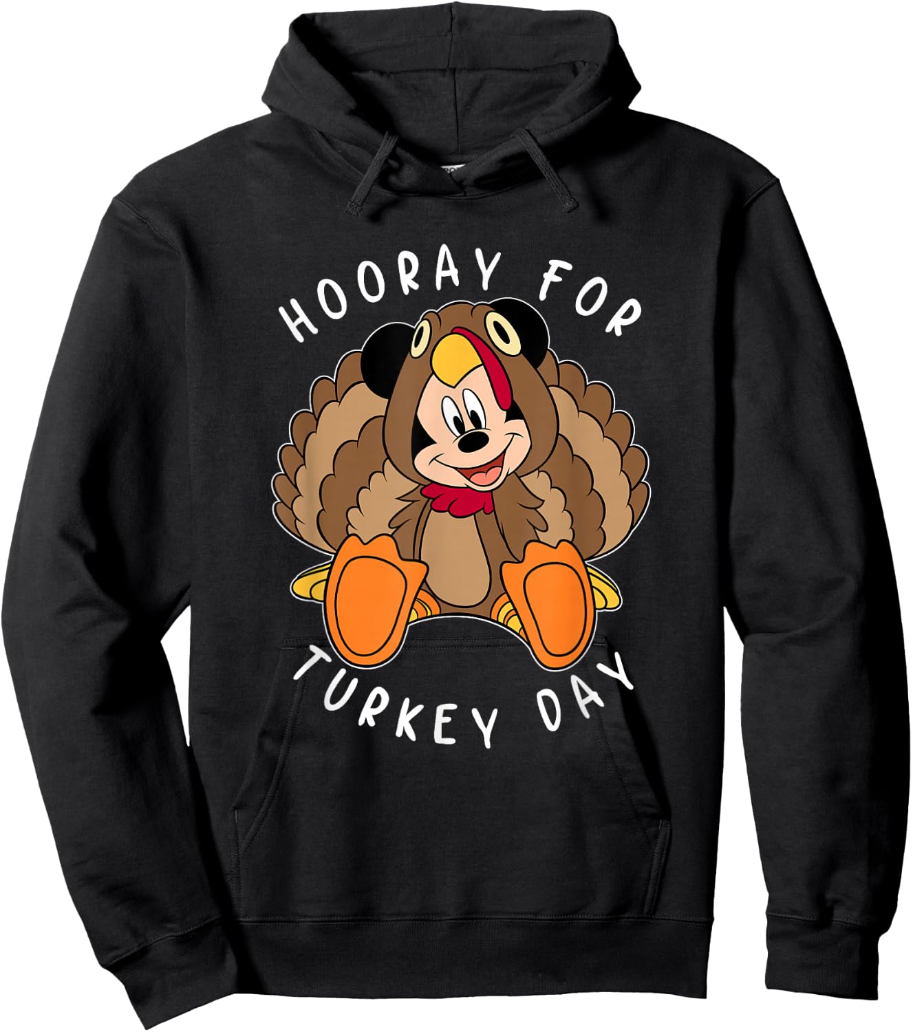 Disney Mickey and Friends Thanksgiving Hooray for Turkey Day Hoodie - Hoodie | Black