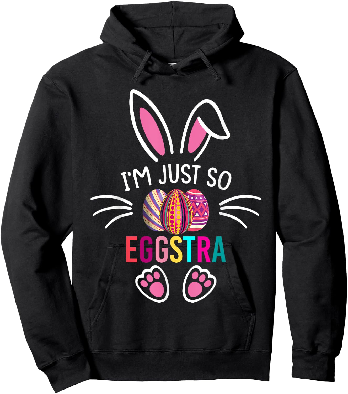 I'm Just So Eggstra Shirt Funny Easter Motivational Teacher Hoodie - Hoodie | Black